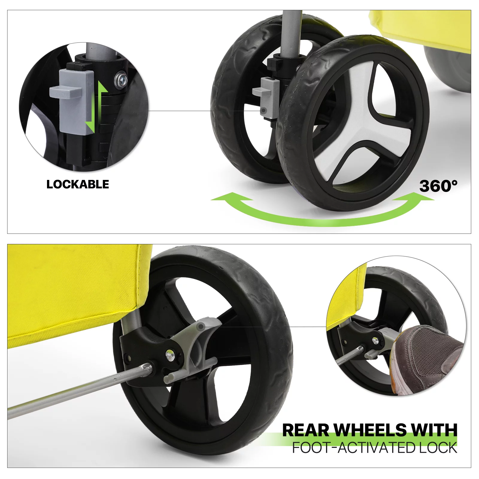 Magshion Foldable Pet Dog Stroller with Wheels, Cat Dog Stroller with Storage Basket and Cup Holder for Small and Medium Cats, Dogs, Puppy, Navy Blue - Womvr