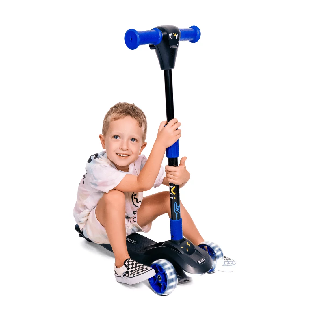 Kimi Kids 3-Wheel Electric Scooter, Ages 2-9, 5Mph, Lights, 10 Miles Range - Womvr