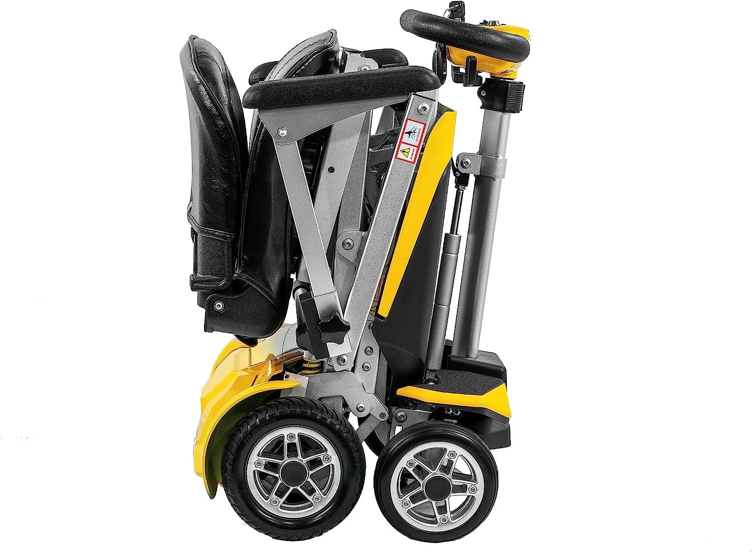 Transformer 2 Automatic Folding Travel Scooter Yellow with Lightweight Lithium Battery, Airline Approved - Womvr