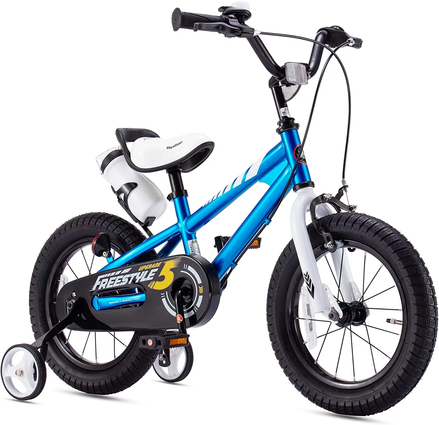 Royalbaby BMX Freestyle 12 inch Kid's Bike Blue with Two Hand Brakes - Womvr