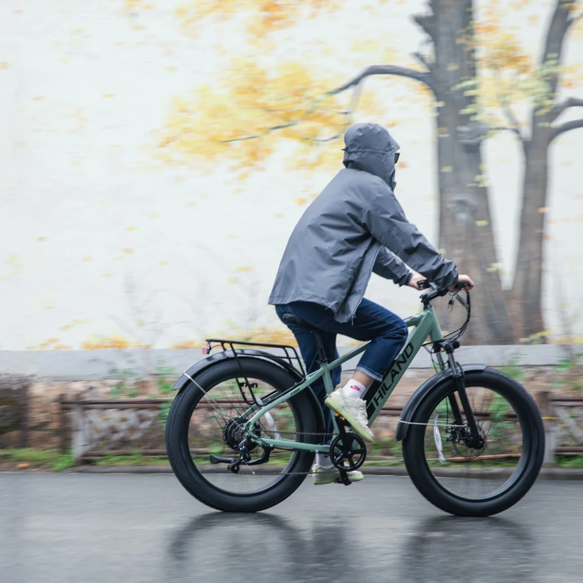 HILAND High Power Electric Bike for Adults, 750W 48V Motor Off-road Electric Mountain Bicycle, 26