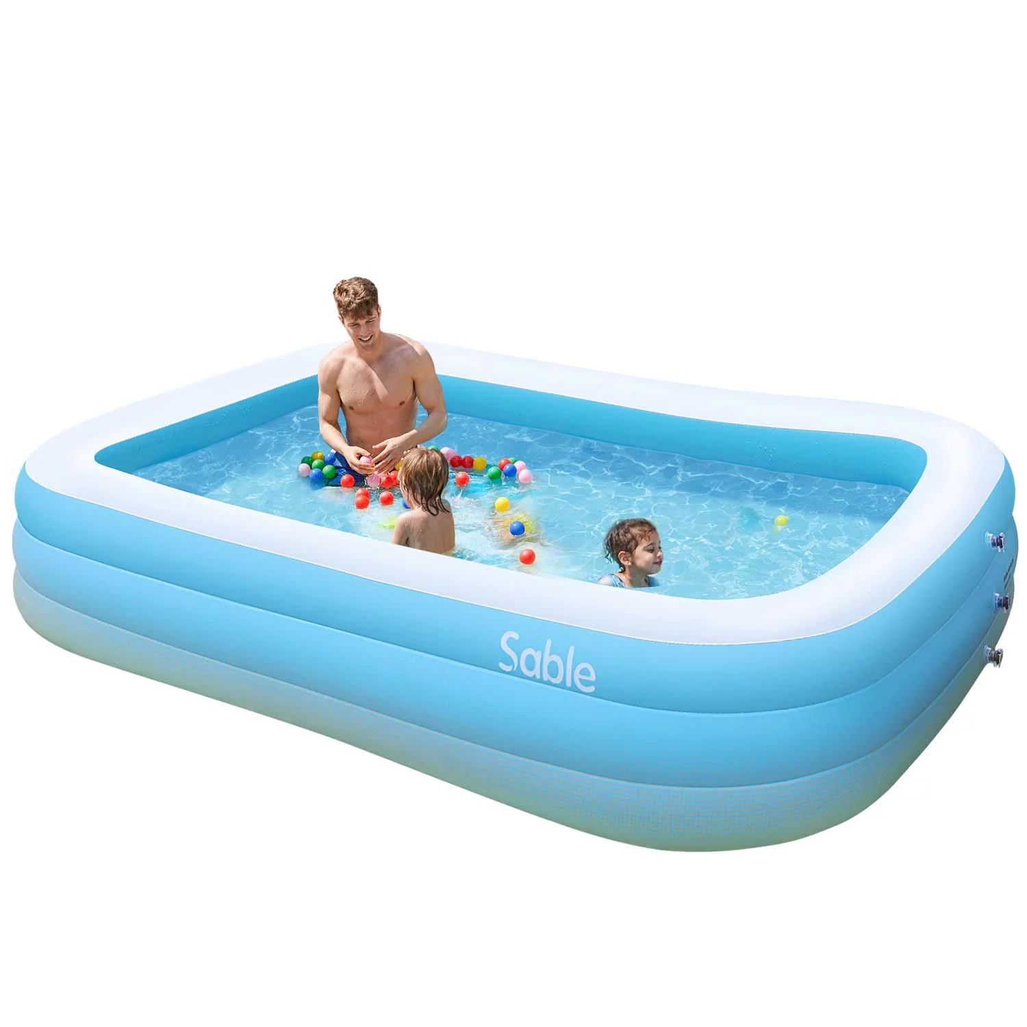 EVAJOY 10ft × 30in Easy Set Inflatable Swimming Pool with Pool Cover - Perfect Above Ground Pool for Family Fun in Your Backyard Garden - Womvr
