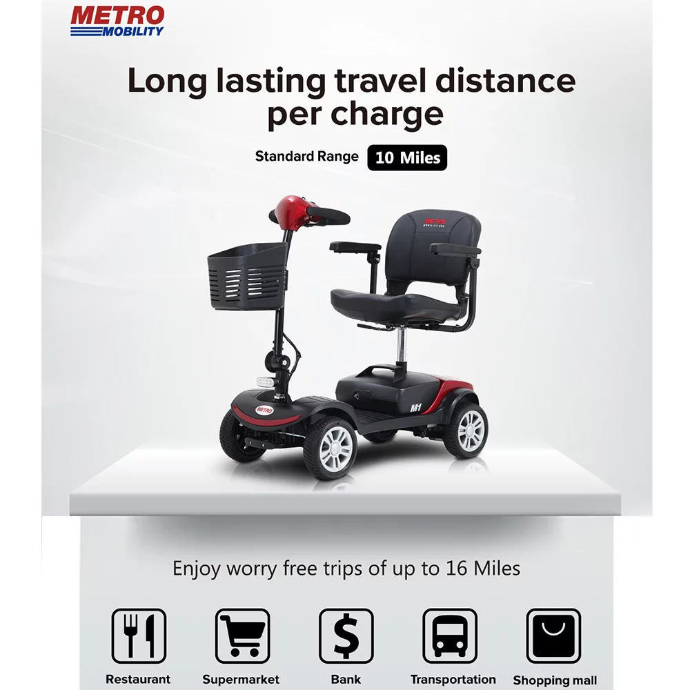 BTMWAY Mobility Scooter, 4 Wheels Electric Scooter for Seniors, Compact Folding Travel Mobility Scooters for Adult, Transformer Mobility Scooter with Swivel Seat, Front and Rear LED Light, Silver - Womvr