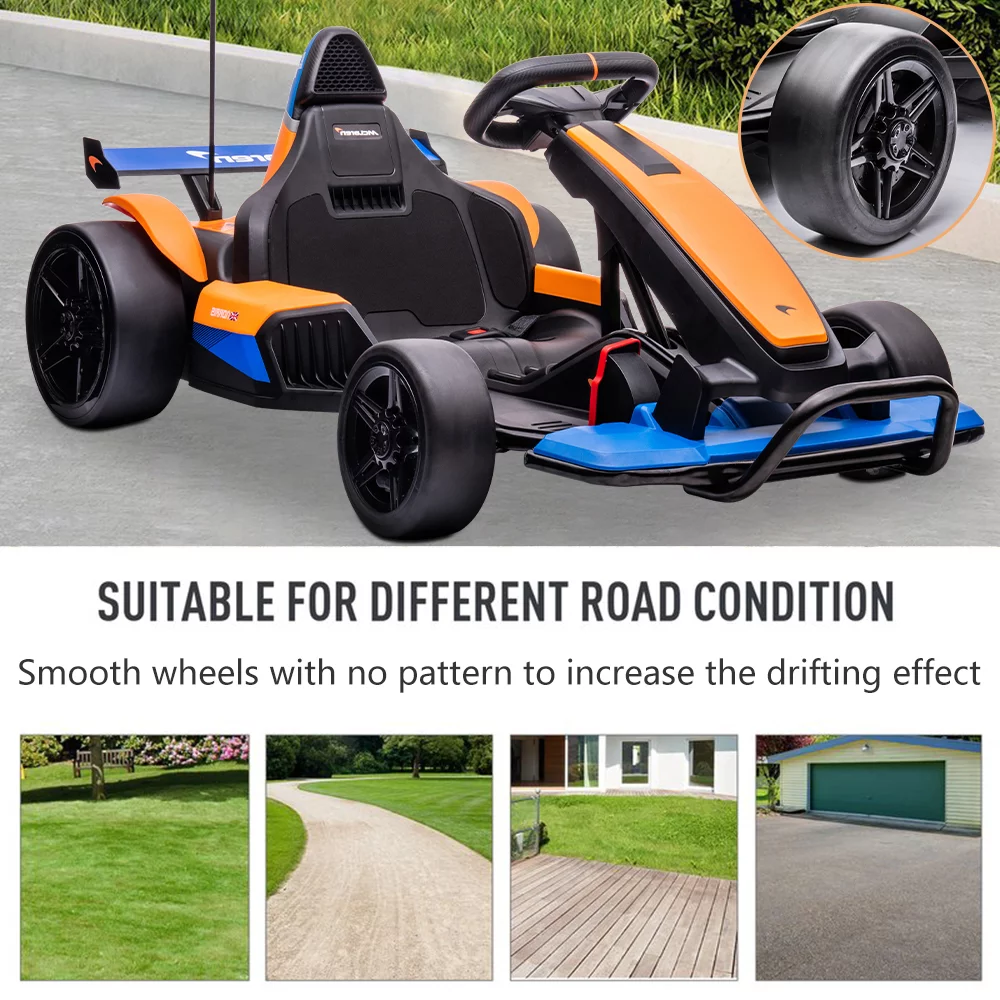 Sesslife 24 V Mclaren Go Kart Powered Ride-On with Bluetooth Function and LED Lights - Womvr