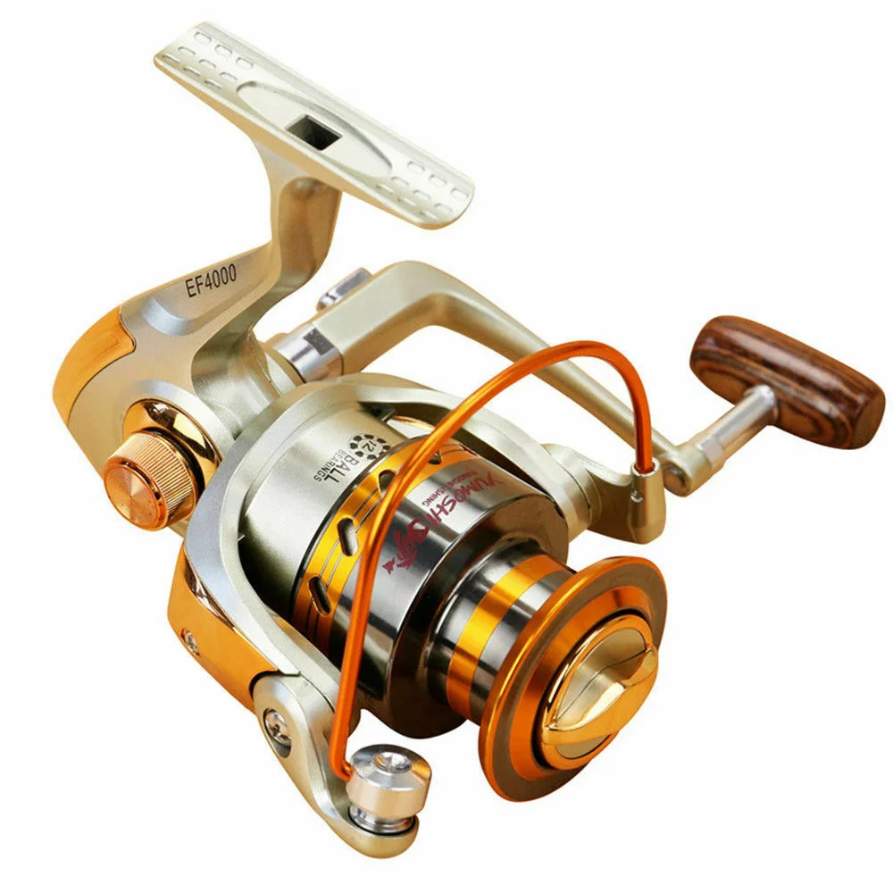 EF500-EF8000 Spinning Fishing Reel 12BB Metal Spool Folding Arm Left Right - Womvr