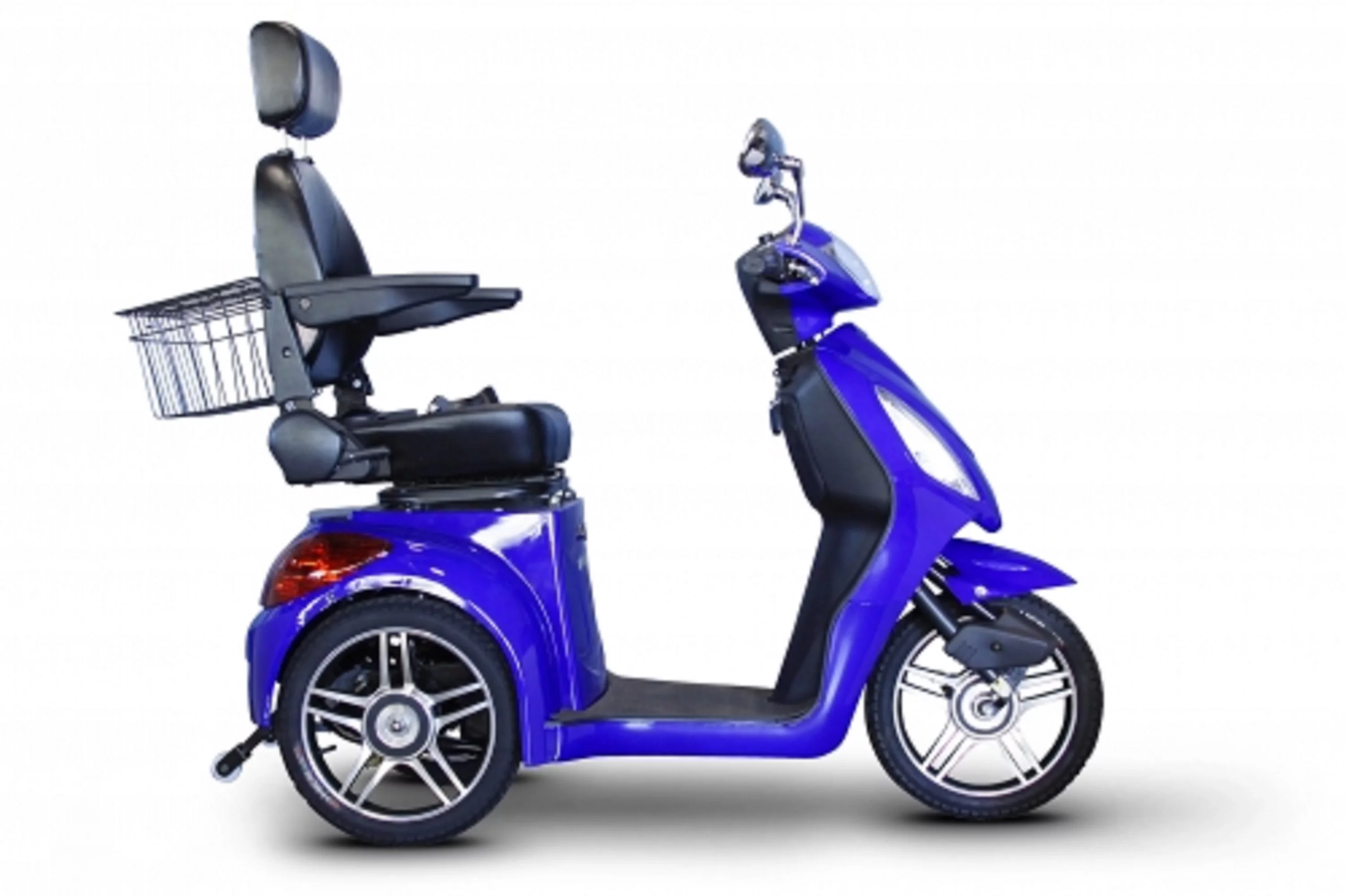 E-Wheels EW-36 3-Wheel 500W High Power Electric Mobility Scooter, Blue - Womvr