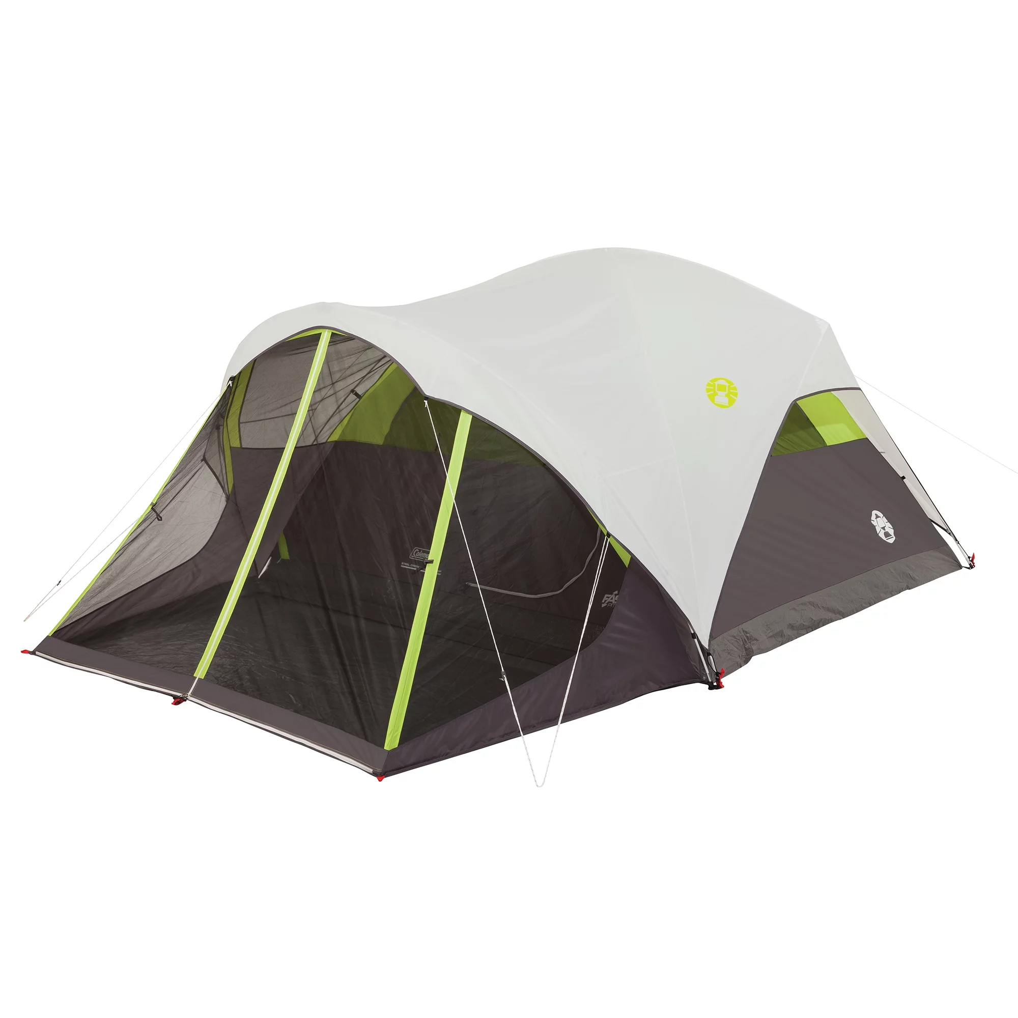 Coleman? 6-Person Steel Creek? Fast Pitch? Dome Camping Tent with Screen Room, Green - Womvr