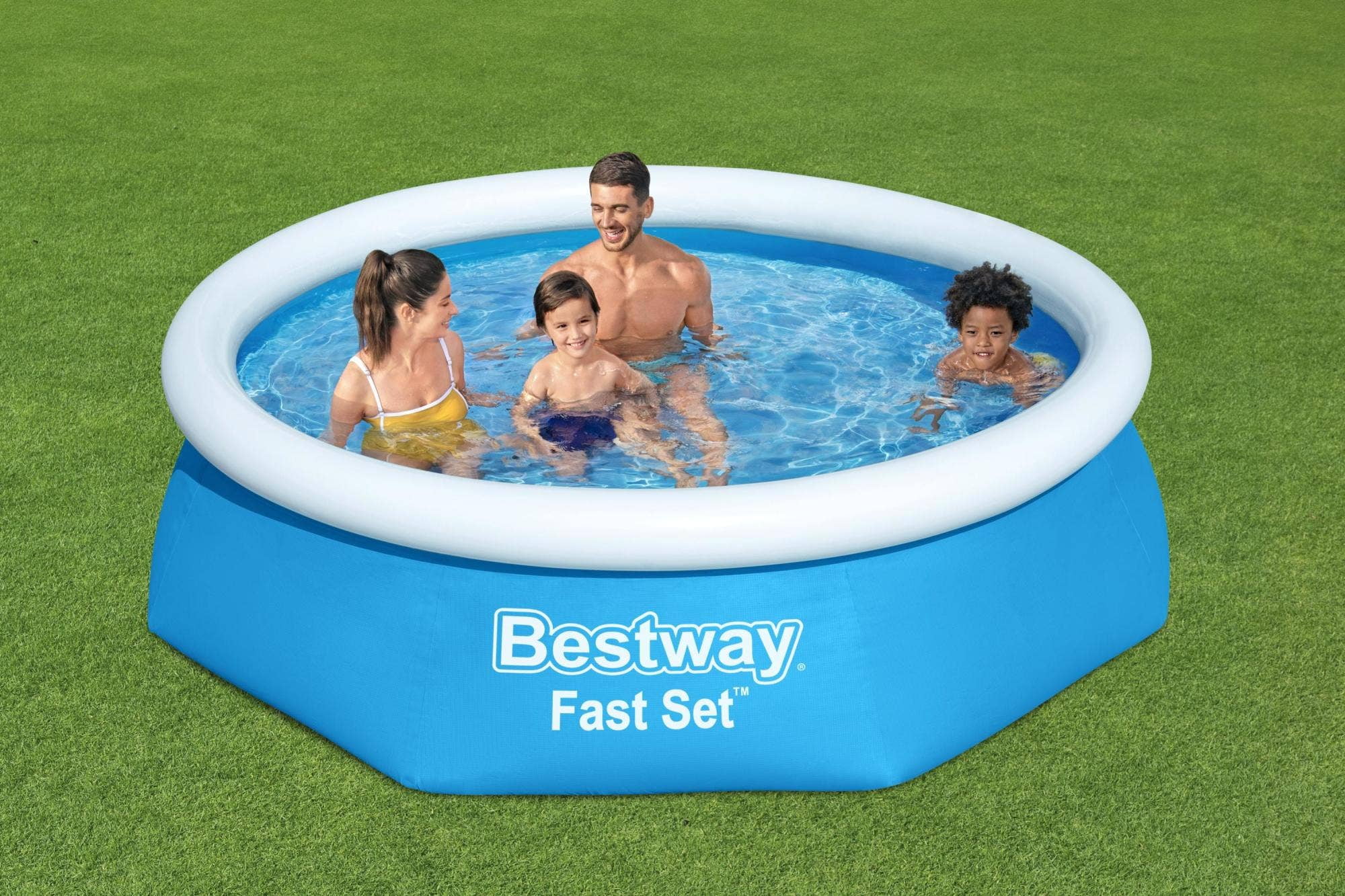 Bestway Fast Set 8 X 24 Round Inflatable Pool - Womvr