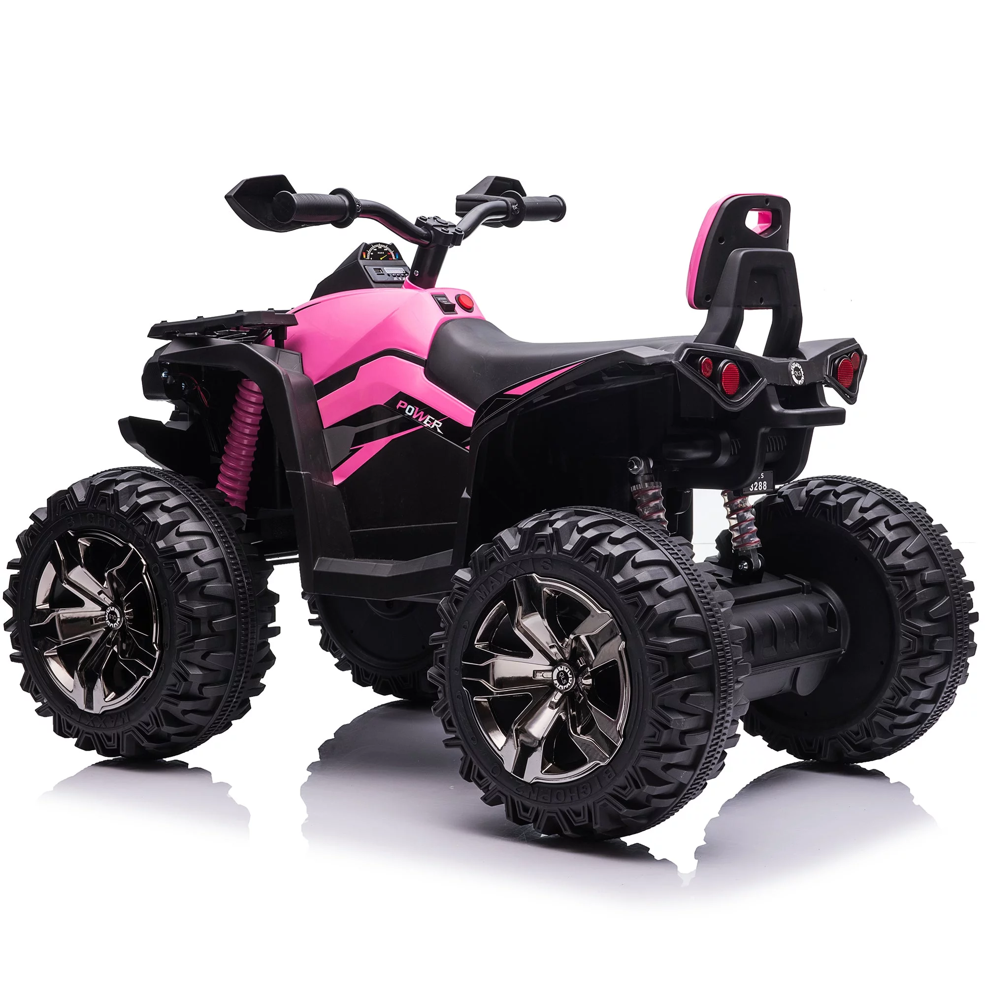 4x4 Kids Ride on ATV, 2 Seater 24 Volt Ride on Toys, 800W 4-Wheeler Quad Car for Big Kids, Black - Womvr