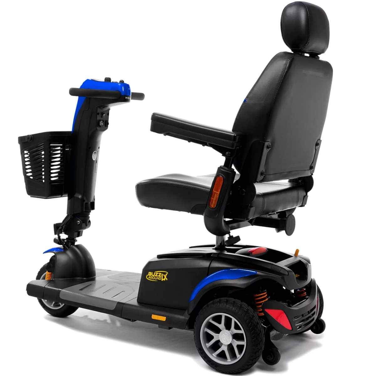 Buzzaround LX Luxury 3 Wheels Travel Scooter (Red and Blue) - Womvr