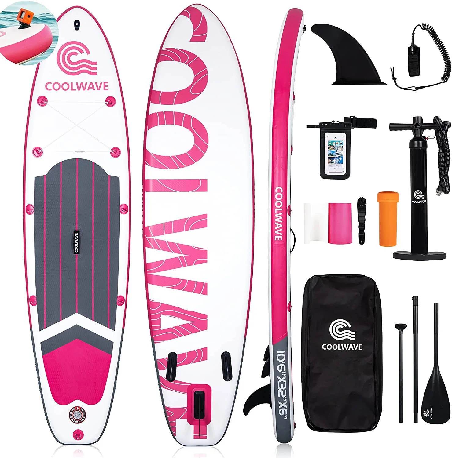 Inflatable Paddle Board (Pink) - Womvr