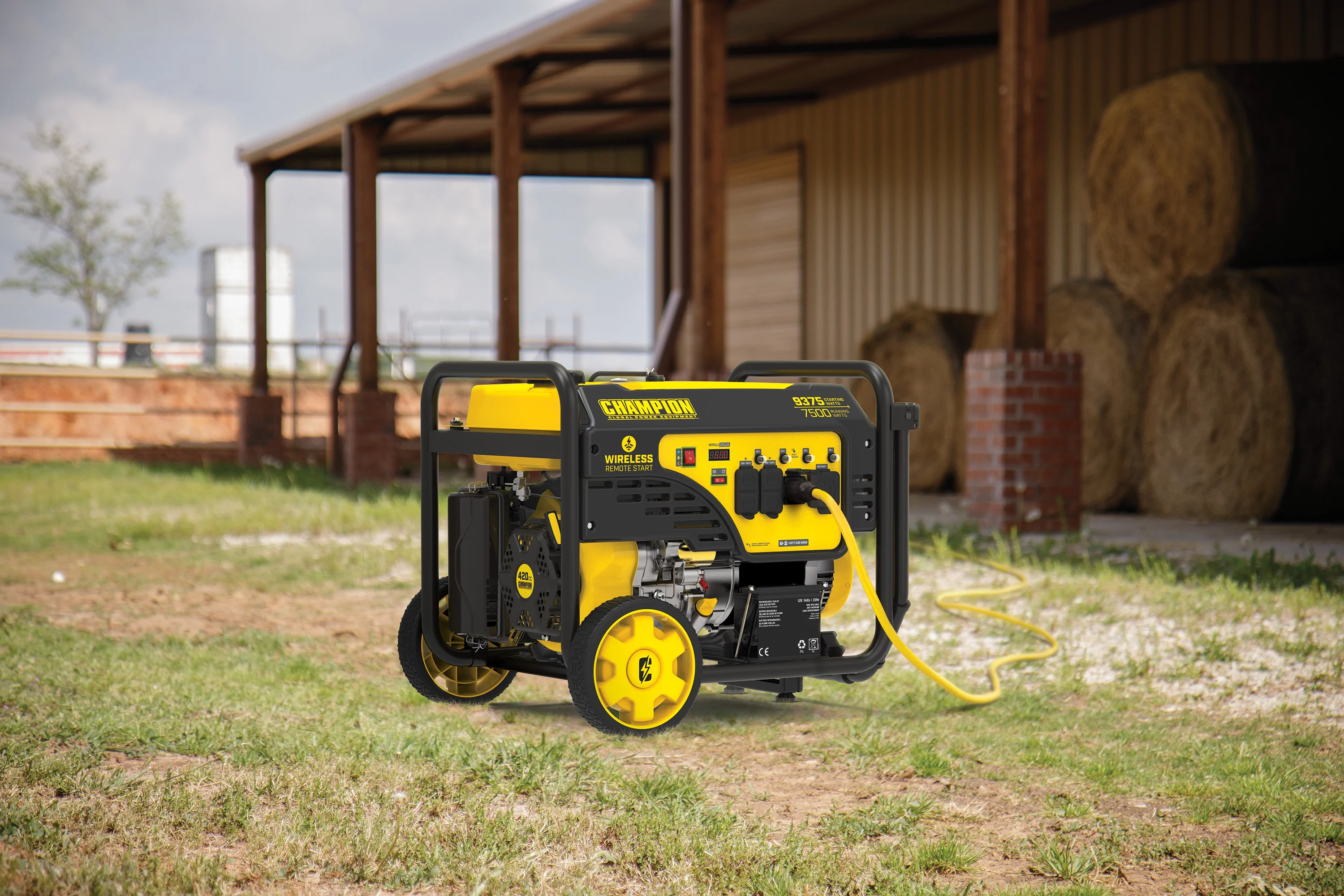 Champion Power Equipment 9375/7500 Watts Portable Generator with Wireless Remote Start - Womvr