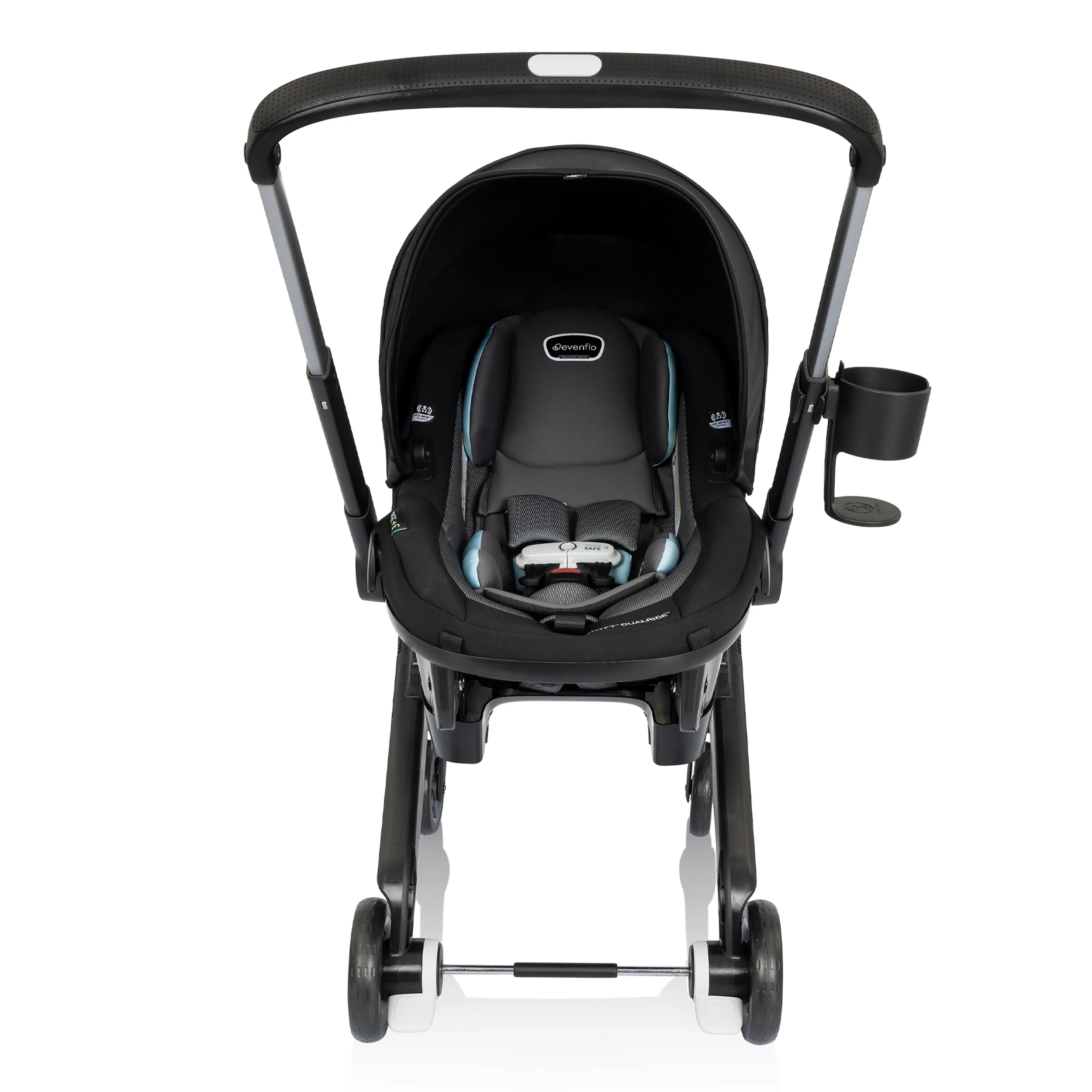 Evenflo Shyft DualRide Infant Car Seat and Stroller Combo (Beaufort Black), Unisex - Womvr