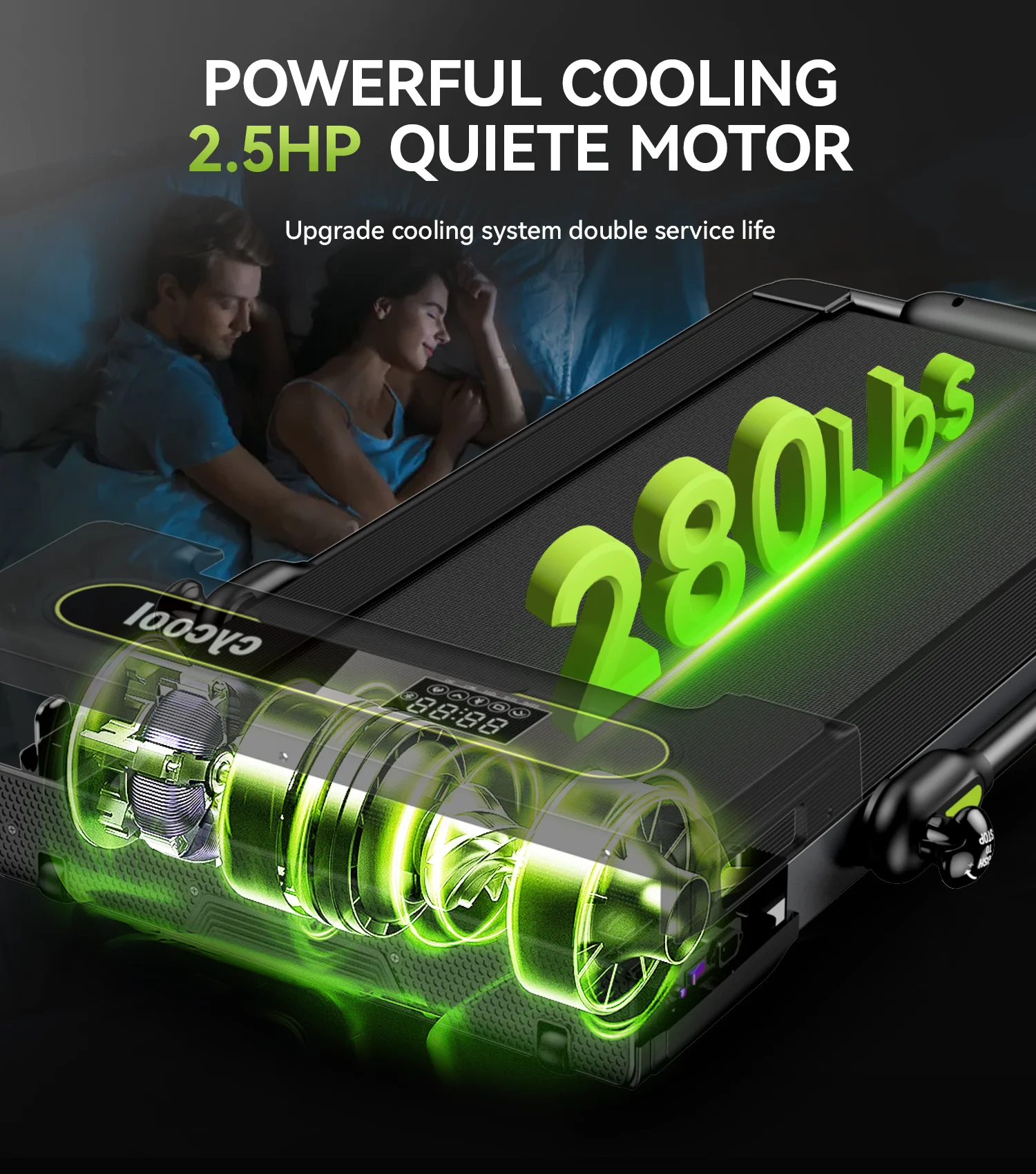 TOSSFD 2.5HP Folding Treadmill with Display Screen Electric Running Walking Machine for Home Fitness R46201 - Womvr