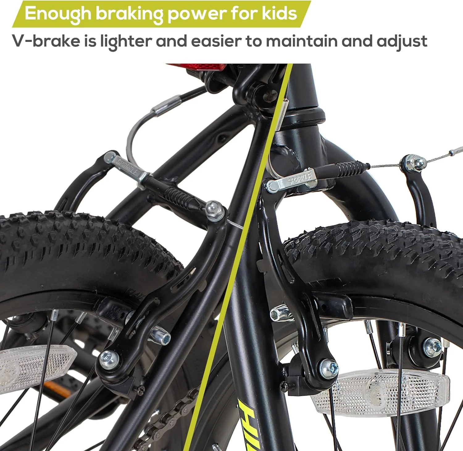 Hiland 20 inch Kids Mountain Bike for Girls Boys with Dual Handbrakes Kickstand, Pink - Womvr