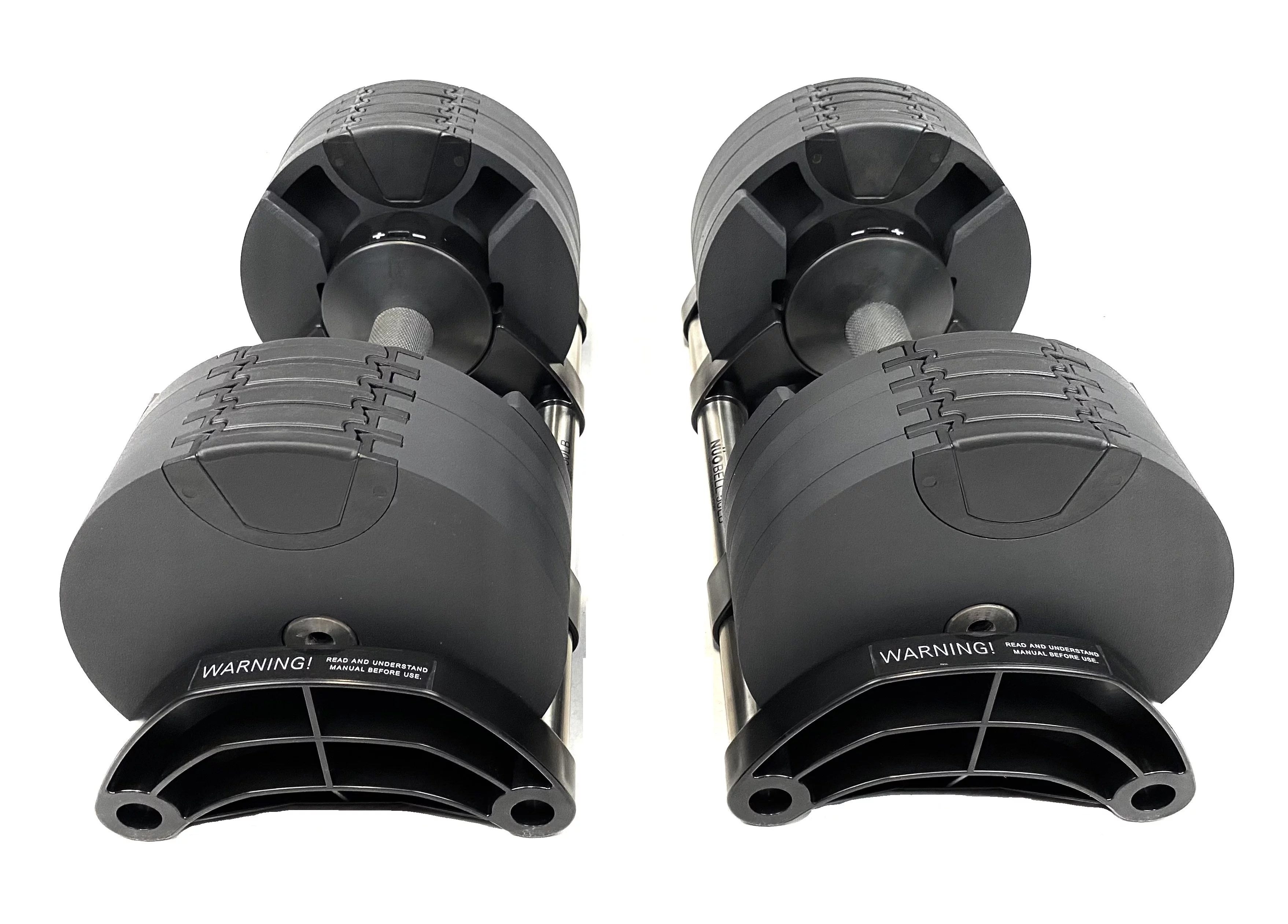 Nuobell  x Bolt Fitness Supply +  Adjustable Dumbbell 5 - 50 LB (Pair) Black with Tray. - Womvr