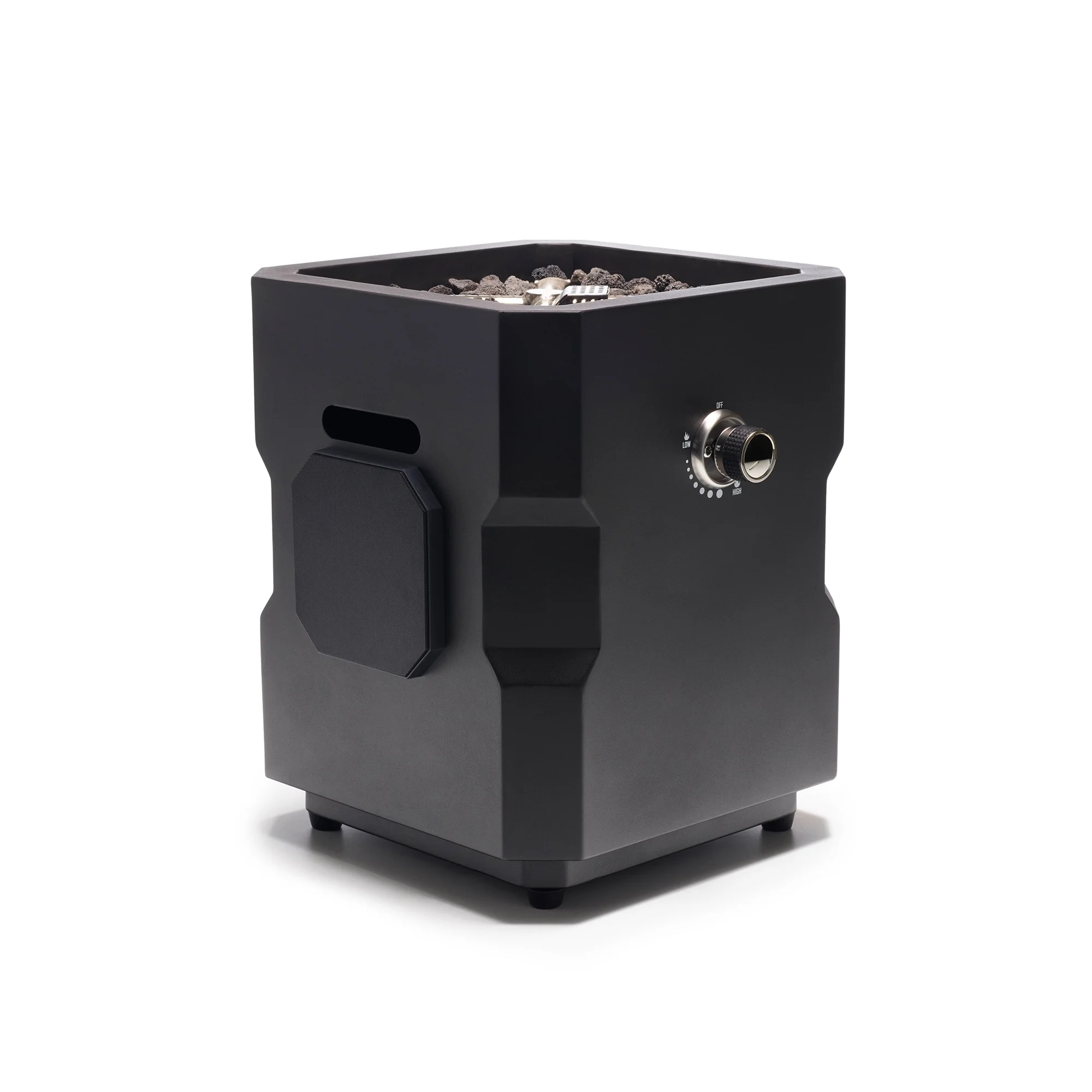 Ukiah Co Tailgater Portable Wireless Fire Pit with Speaker Sound System, Black - Womvr