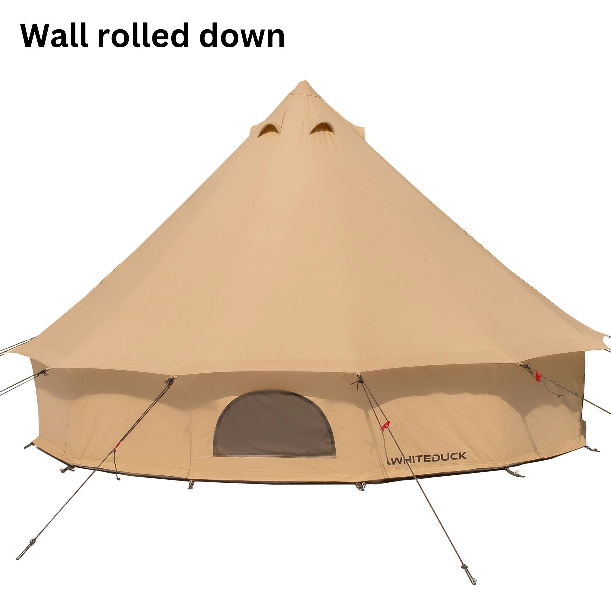WHITEDUCK Regatta Canvas Bell Tent w/Stove Jack, Sandstone Beige, 13', Water Repellent 4-Season Camp - Womvr