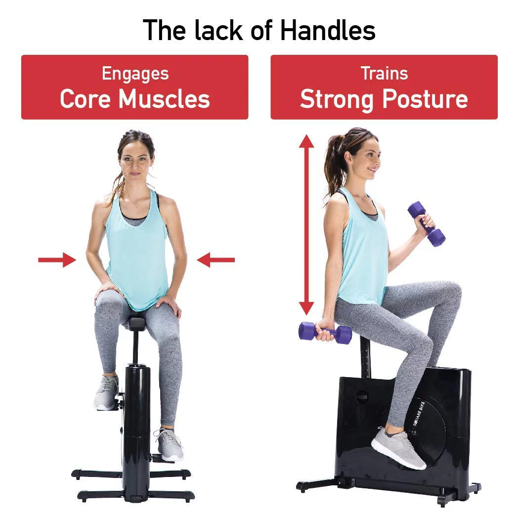 Square Bike Exercise Trainer for Home or Office - Compact Space Saving Bicycle by Daiwa Felicity - Womvr