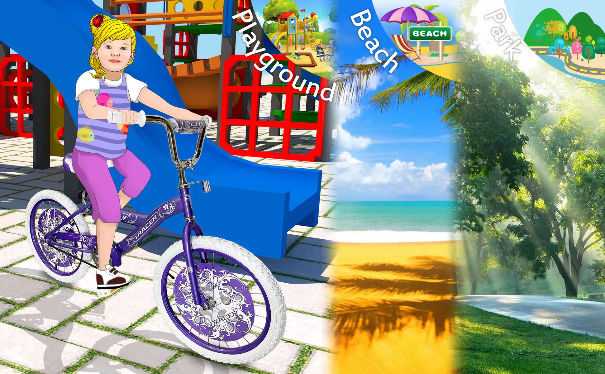 TRACER Daisy BMX 20 Inch Kids Bike, Boy and Girls Age 5 to 9, Purple - Womvr