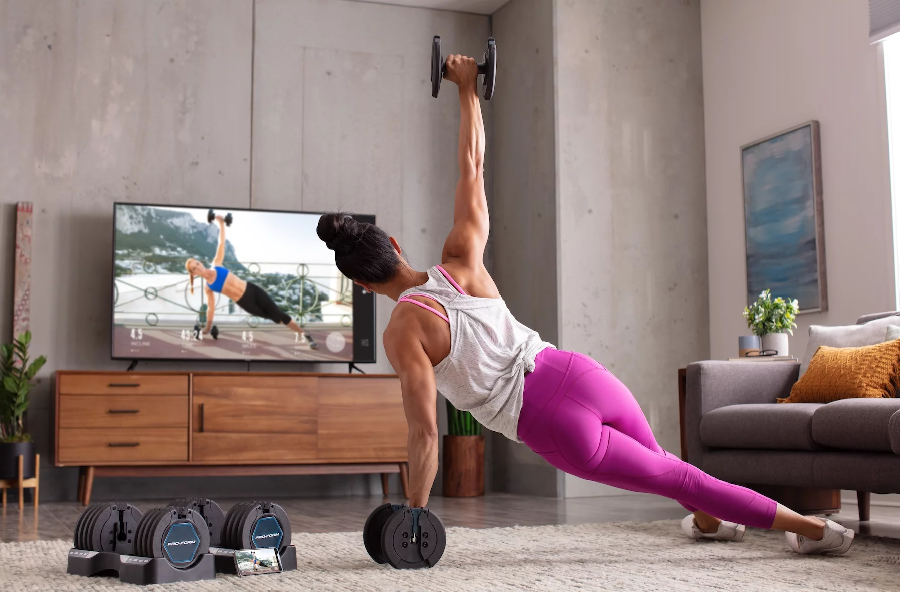 Set of Two ProForm 50 Lb. Adjustable Dumbbells - Womvr