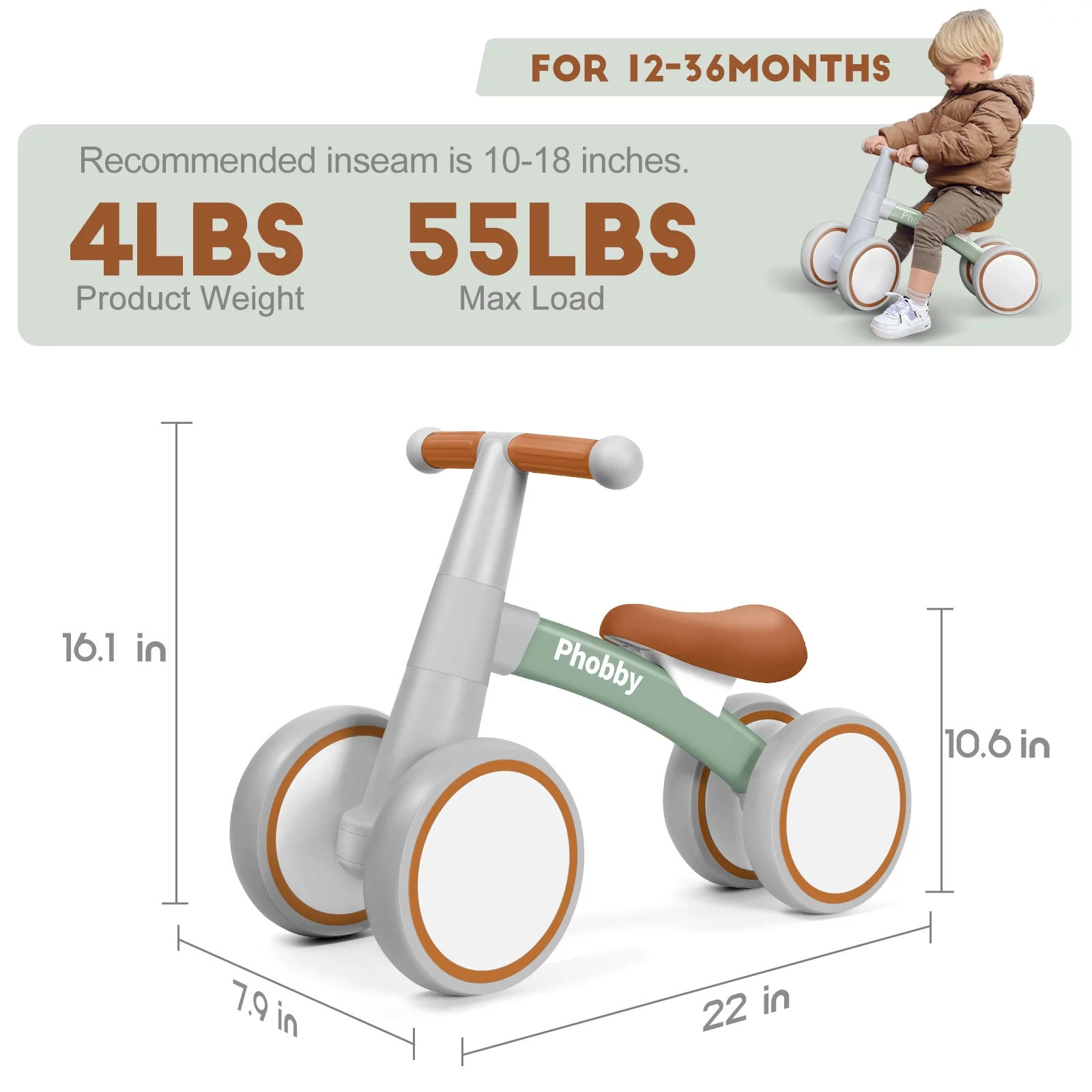 Phobby Baby Balance Bike, 16