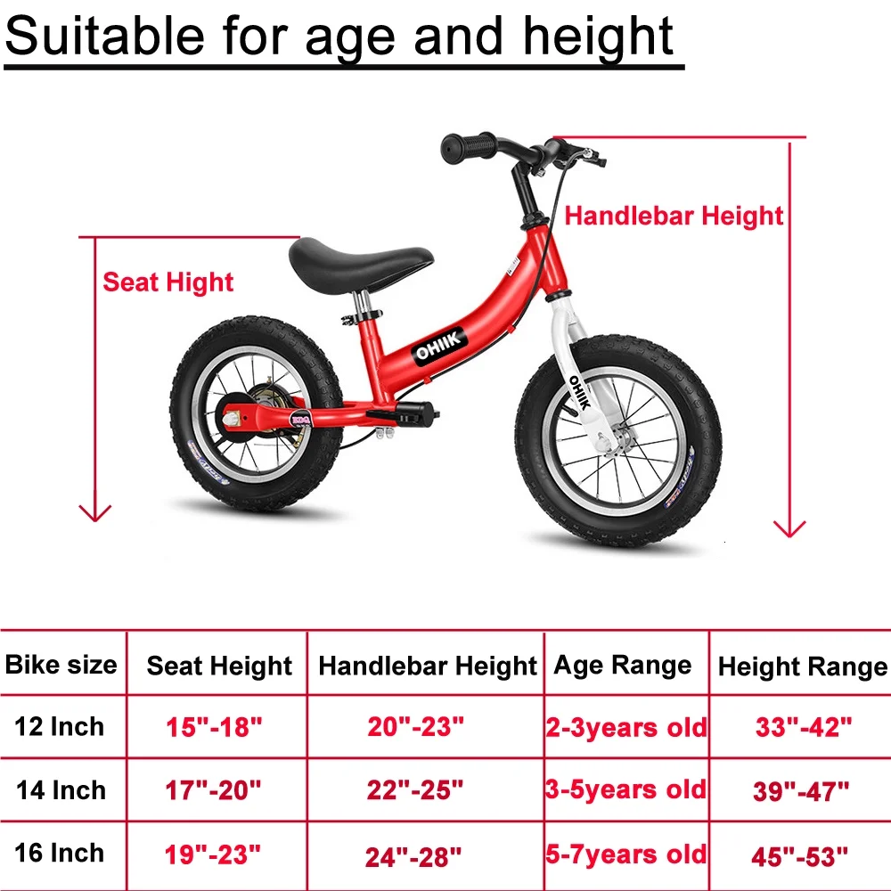 OHIIK Balance Bike 2 in 1 for Kids 2-7 Years Old,Balance to Pedals Bike,12 14 16 inch Kids Bike,with Pedal kit,Training Wheels,Brakes - Womvr