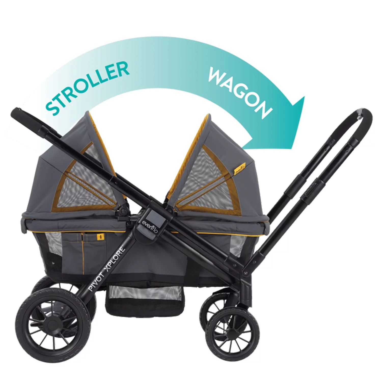 Evenflo Pivot Xplore All Terrain Stroller Wagon, Adventurer, Unisex, 6 Months - 5 Years - Womvr