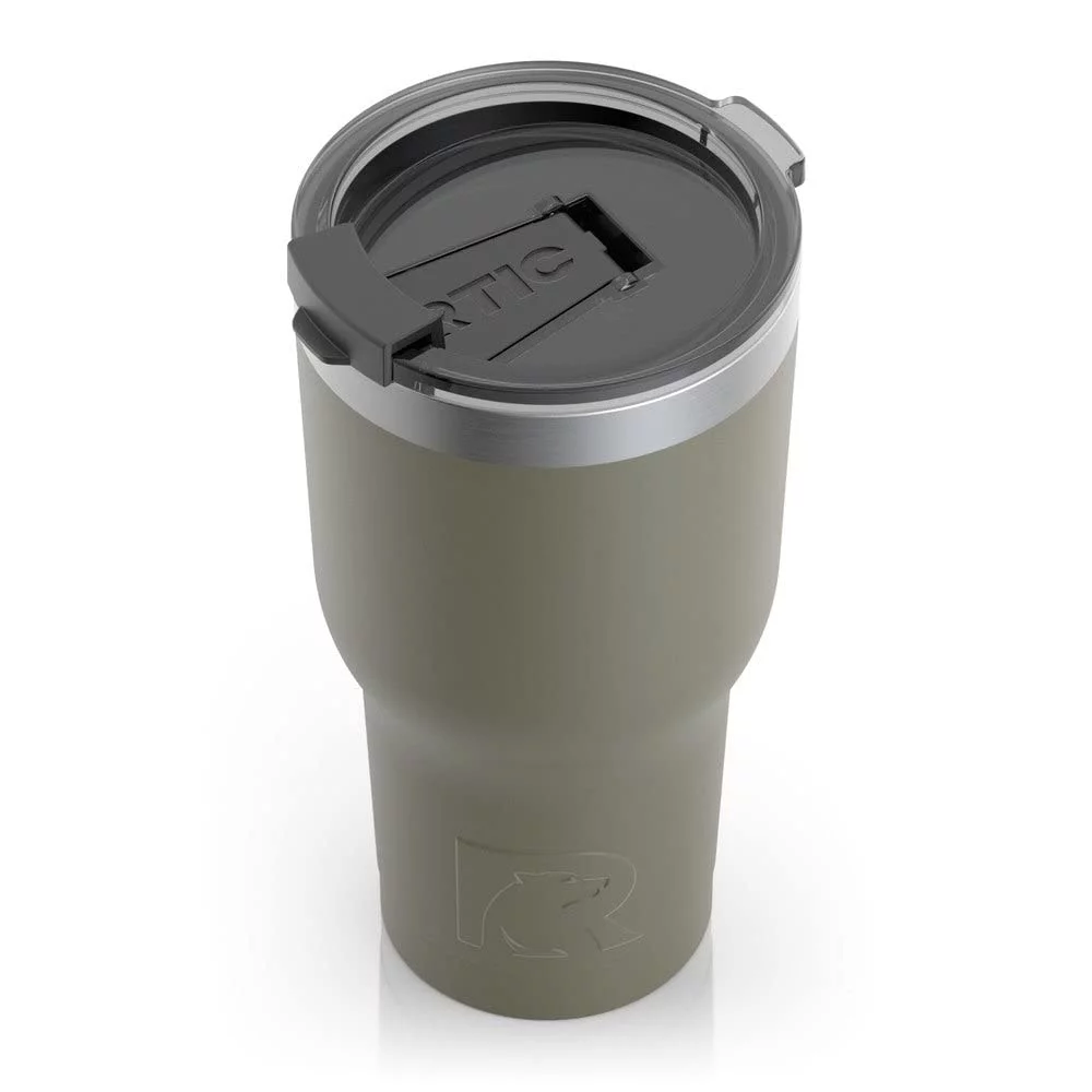 RTIC 30 OZ Insulated Tumbler Stainless Steel Coffee Travel Mug with Lid, Spill Proof, Hot Beverage and Cold, Portable Thermal Cup for Car, Camping, Deep Harbor - Womvr