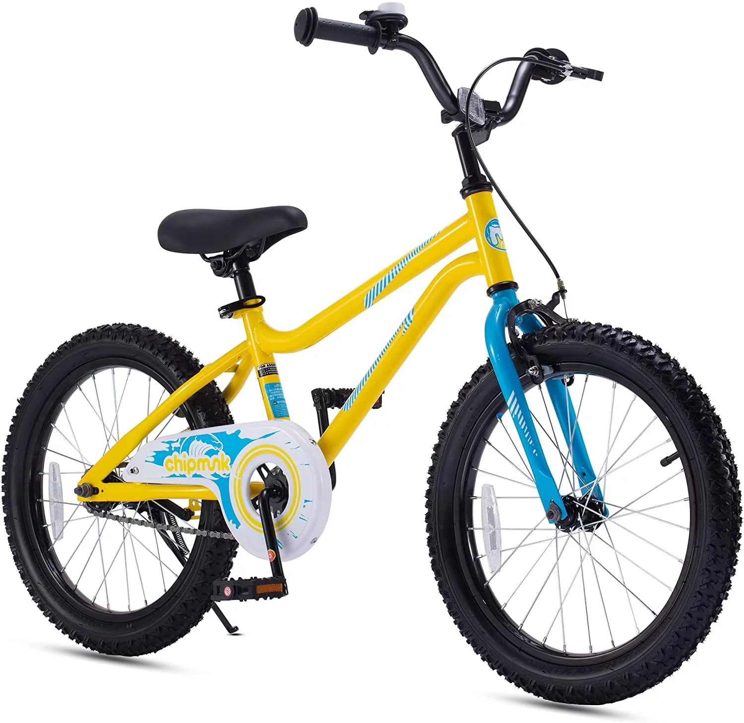 RoyalBaby Chipmunk Kids Bike Boys Girls 18 Inch Bicycle with Kickstand Blue - Womvr