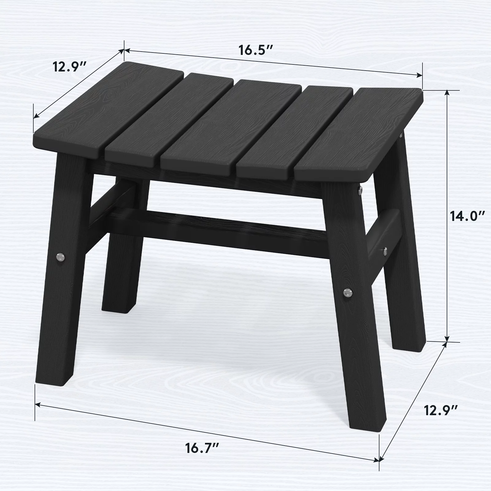 Outdoor Patio Folding HDPE Resin Adirondack Chair, Red - Womvr