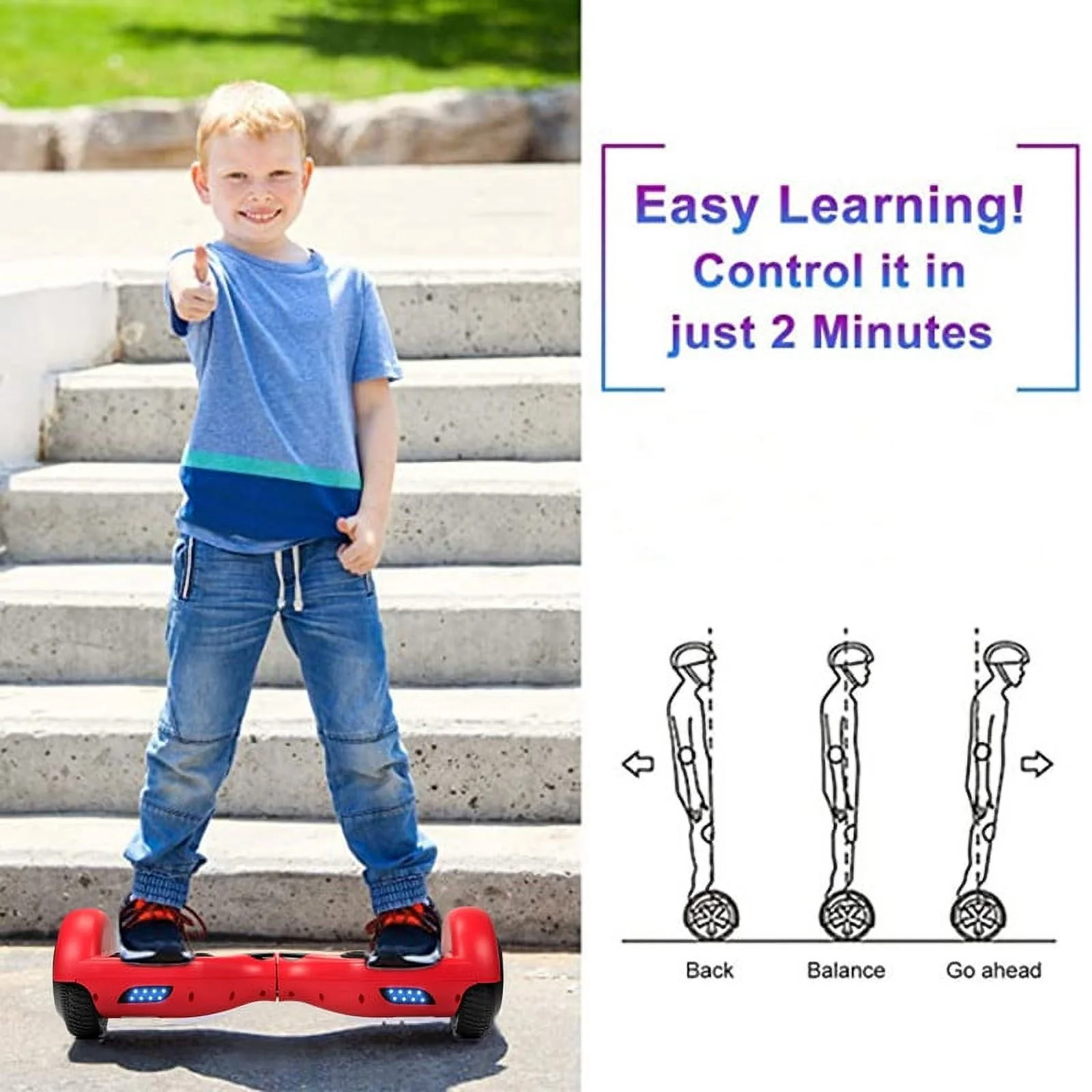 JOLEGE Hoverboard Go Kart Combo, 6.5