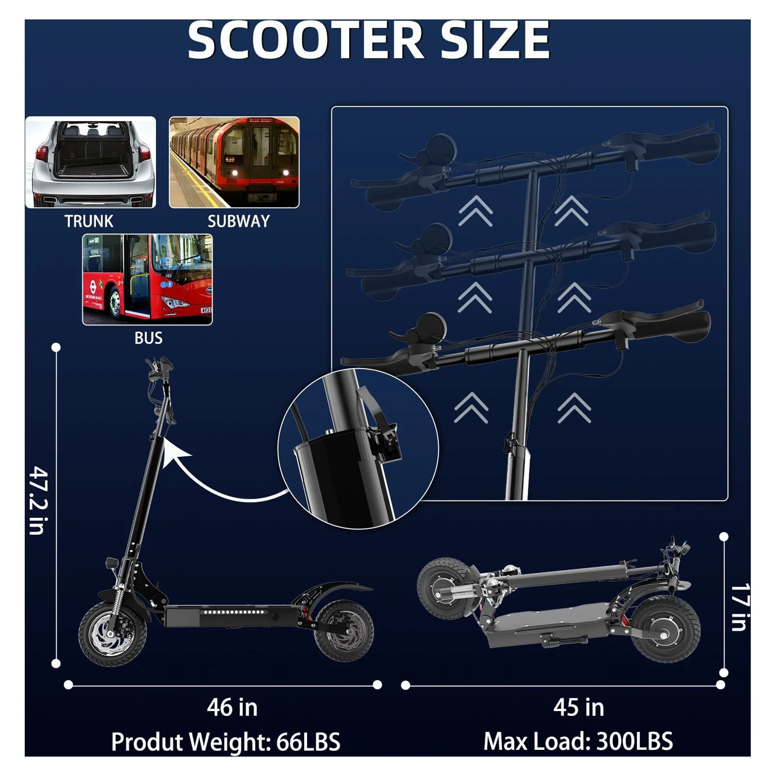 AJOOSOS X750 Electric Scooter - 35 mph Max Speed, 40 Miles Long Range, 1300W Powerful Motor, Foldable Electric Scooter for Adults - Womvr