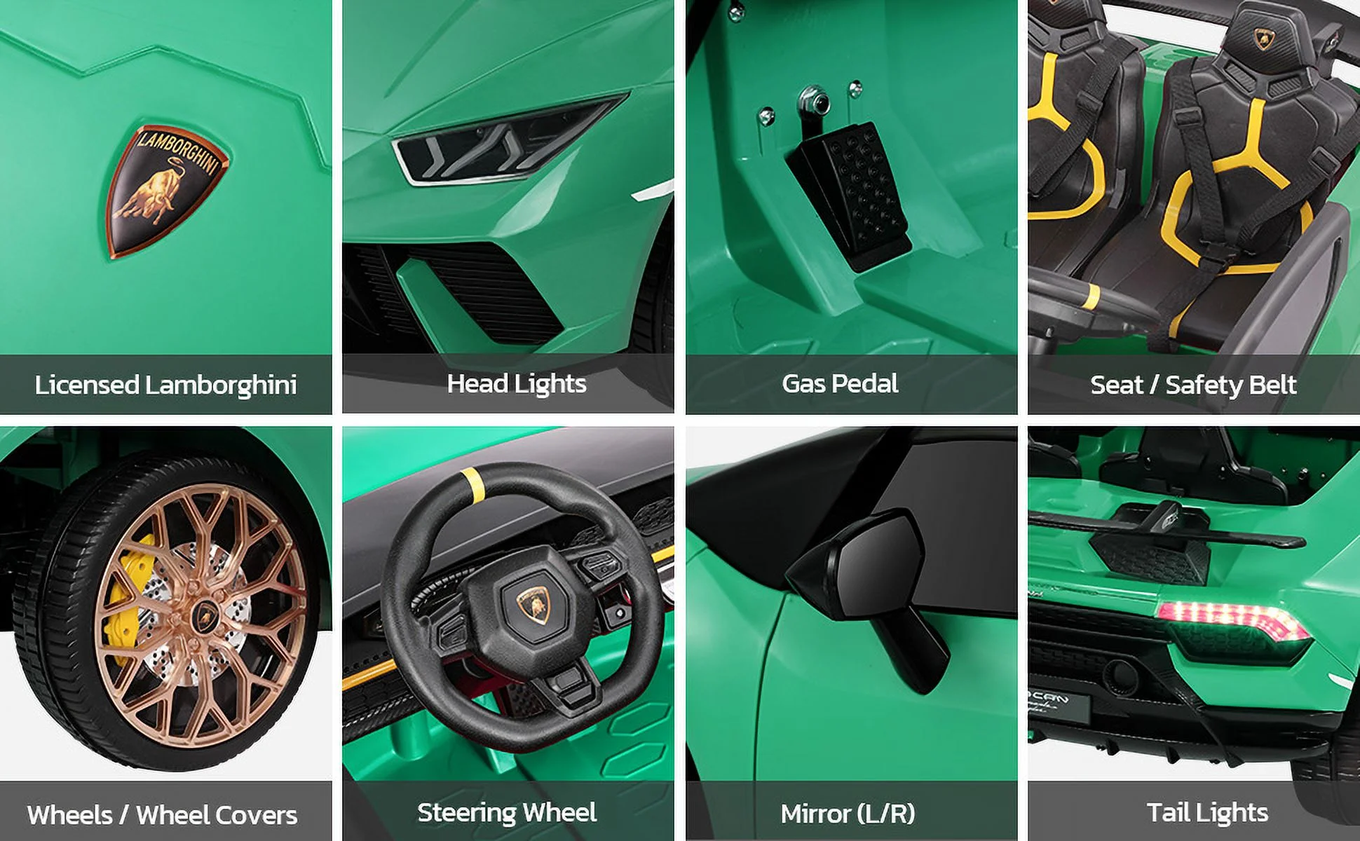 Lamborghini Huracan Ride on Car Real 2 Seater, Powered Electric Vehicle with Parent Remote, Maximum 4.0mph Ride on Toys for 3-8 Years Kids,Pink - Womvr