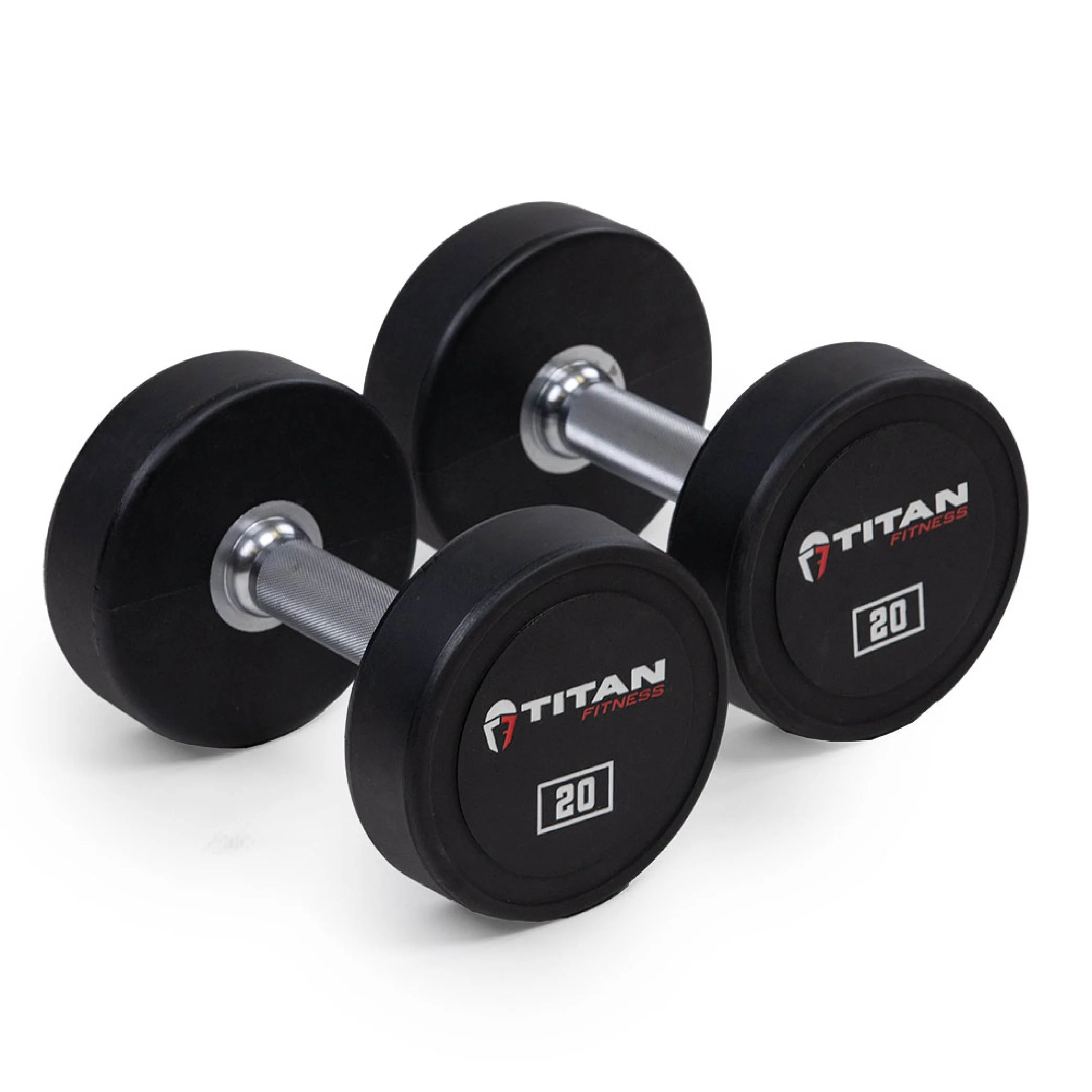 Titan Fitness 25 lb. Pair Round Urethane Dumbbells - Womvr