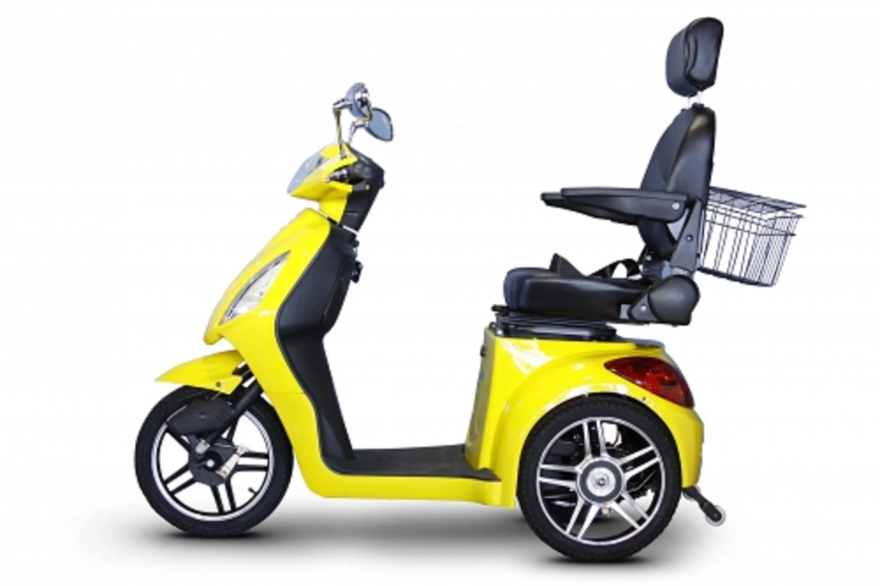 EWheels 3 Wheeled Wide Body Mobility Scooter w/ Anti Theft Alarm, Red - Womvr