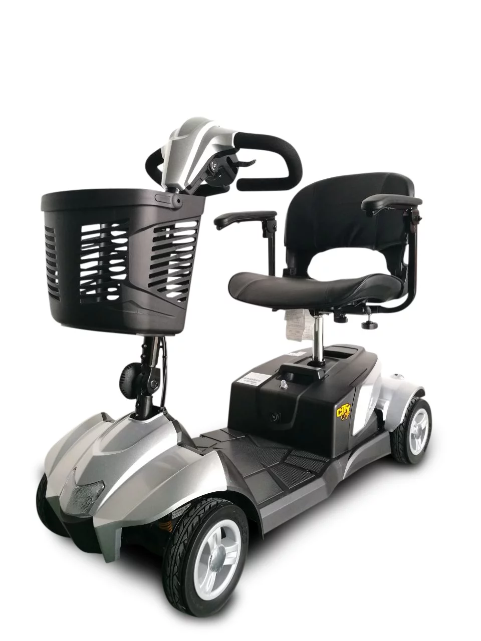 New Ev Rider CityCruzer 4 Wheels Transportable Mobility Scooter, Silver - Womvr