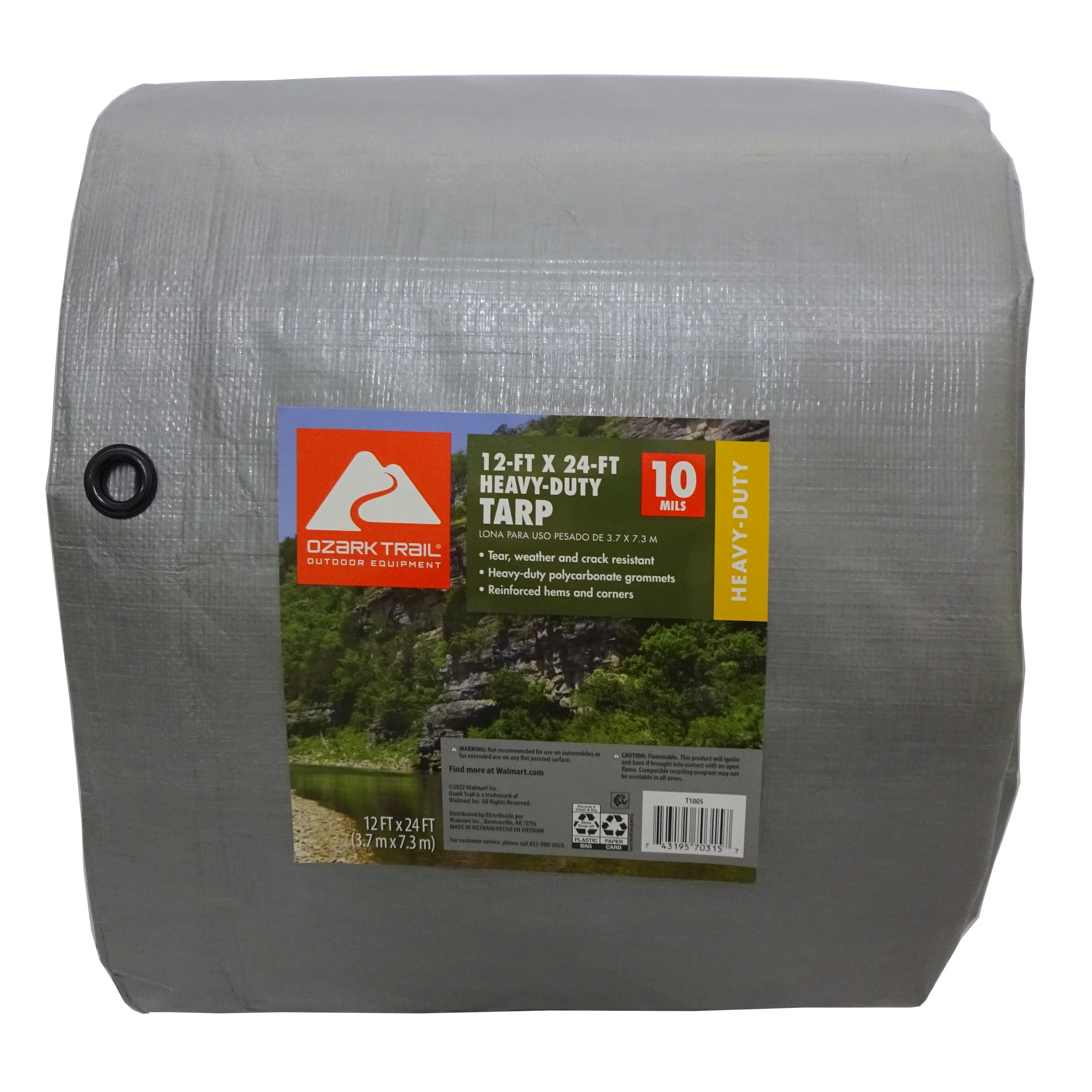 Ozark Trail Heavy-Duty Tarp, 6' x 8', Material PE - Womvr