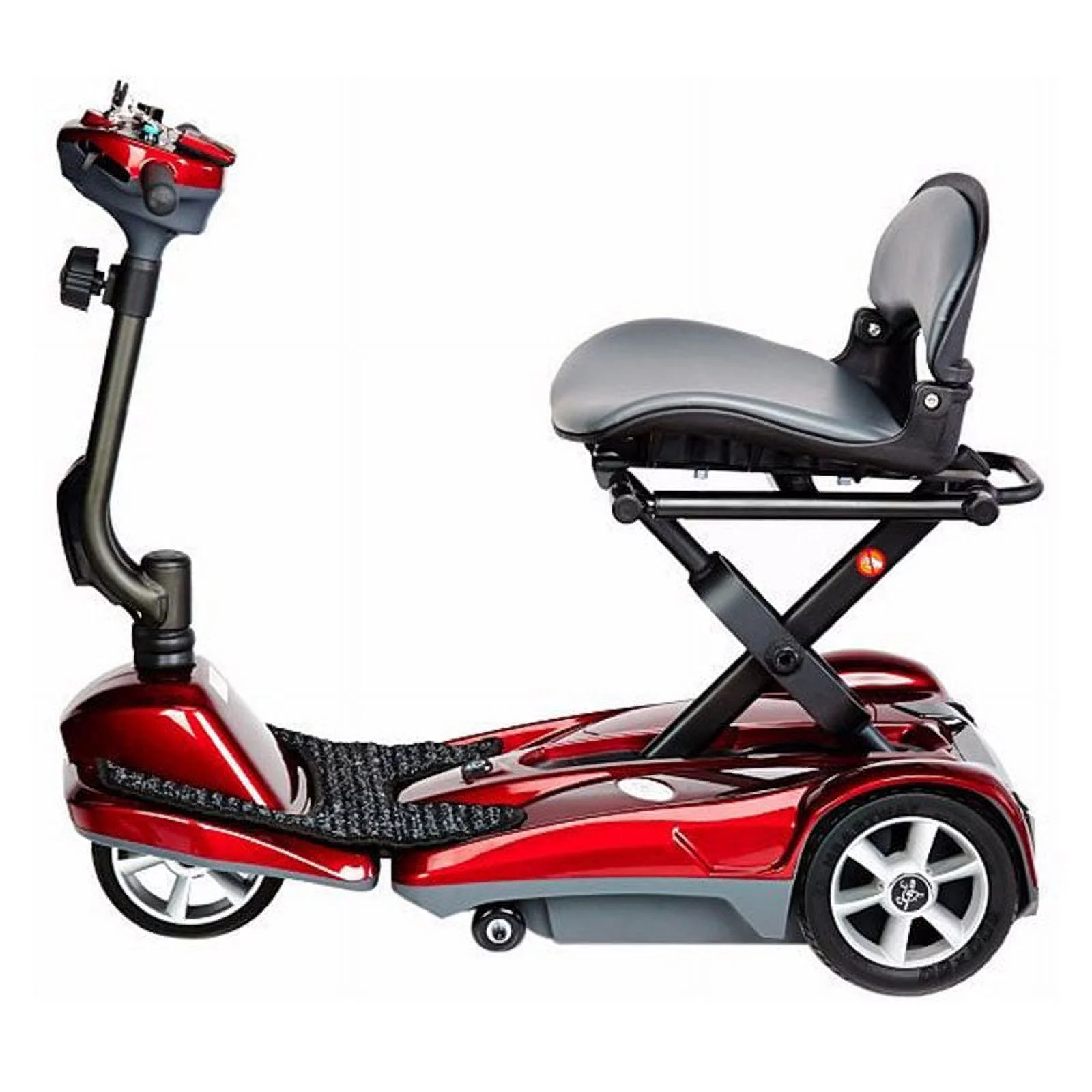 EV Rider Transport AF Automatic Folding Mobility Scooter, Burgundy Red, 3 Year Warranty - Womvr