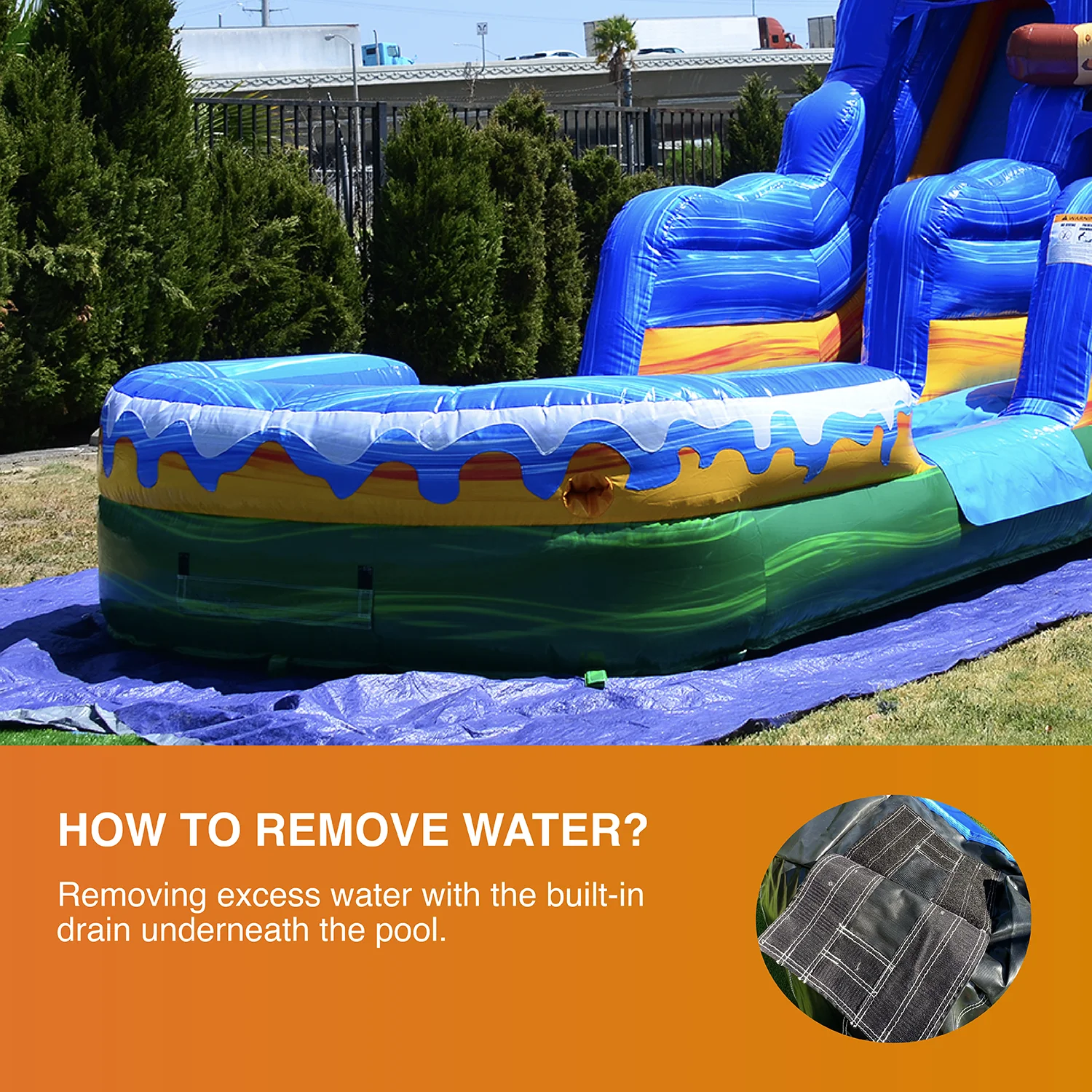 JumpOrange Commercial Grade Waterslide with Pool for Kids and Adults (with Blower), Jaguar - Womvr