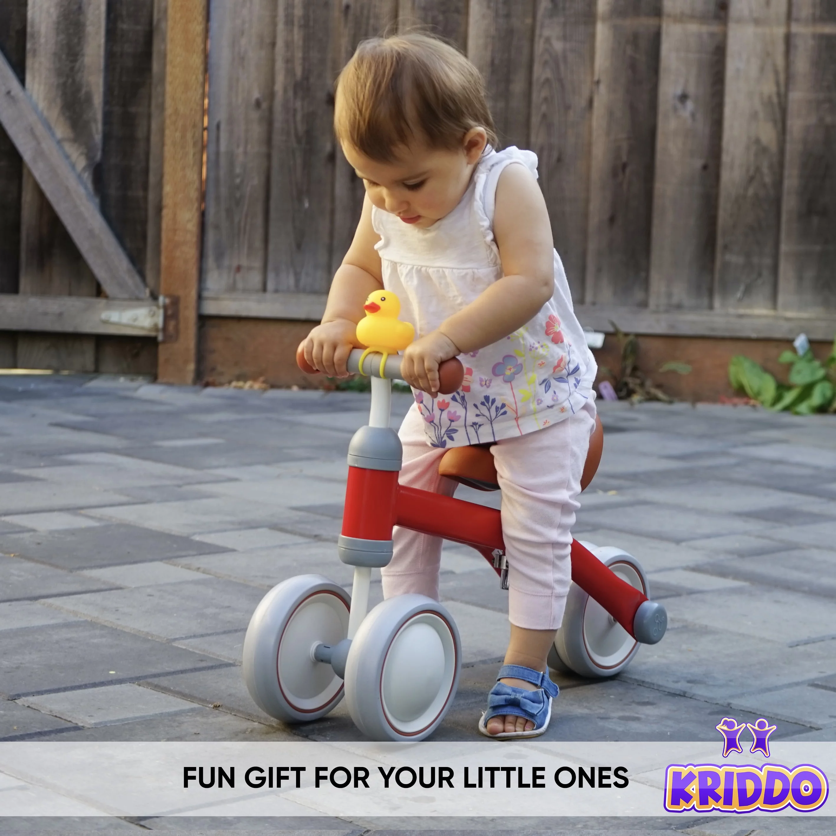 KRIDDO Baby Balance Bike for 1-2 Year Old Boy and Girl Gifts, Toddler Mini Bike for One Year Old First Birthday Gifts Baby Toys 12 Months to 2.5 Year Old, White - Womvr