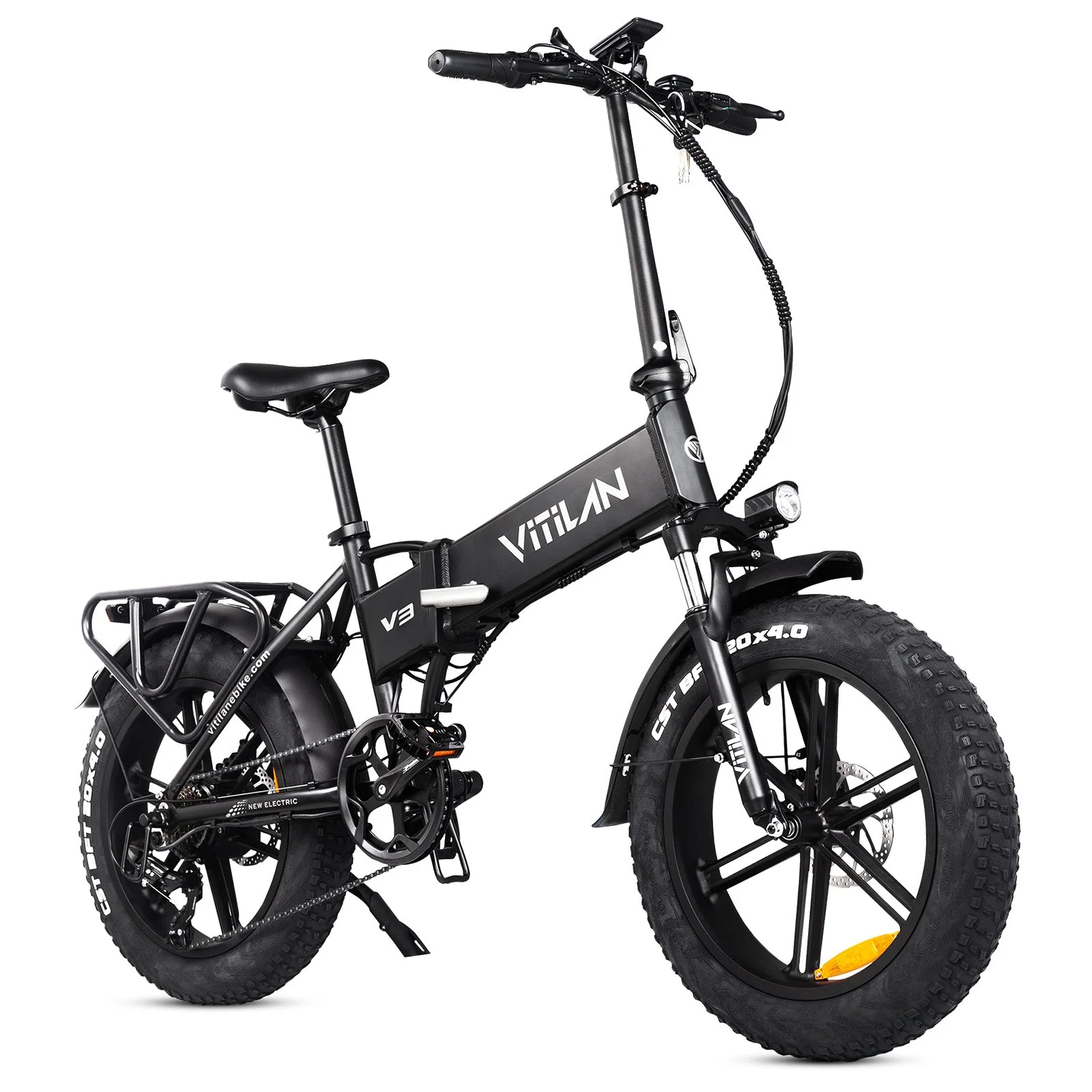 VITILAN V3 2.0 Electric Bike for Adults 750W Folding Electric Bike 20 Inch 4.0 Fat Tire Bikes Mountain Beach Snow Bike 48V 13AH Removable Battery Electric Bike - Womvr