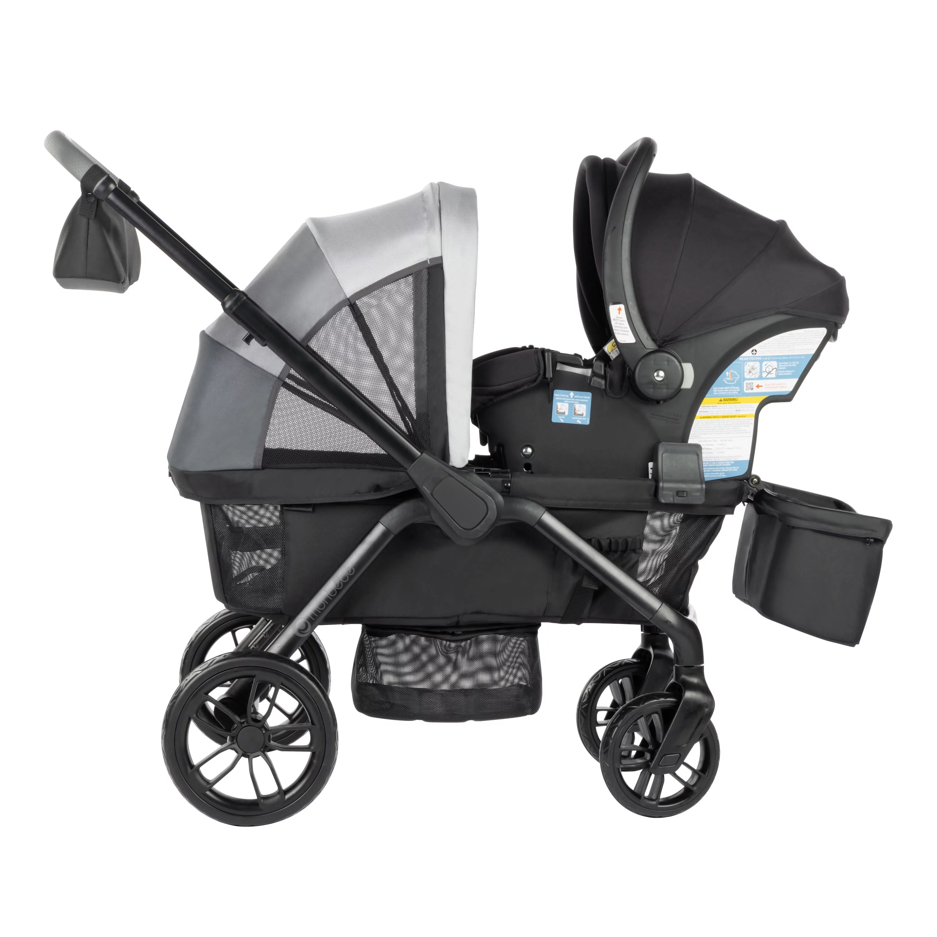 Monbebe Everyday Outings Wagon Stroller, Cobblestone Grey - Womvr