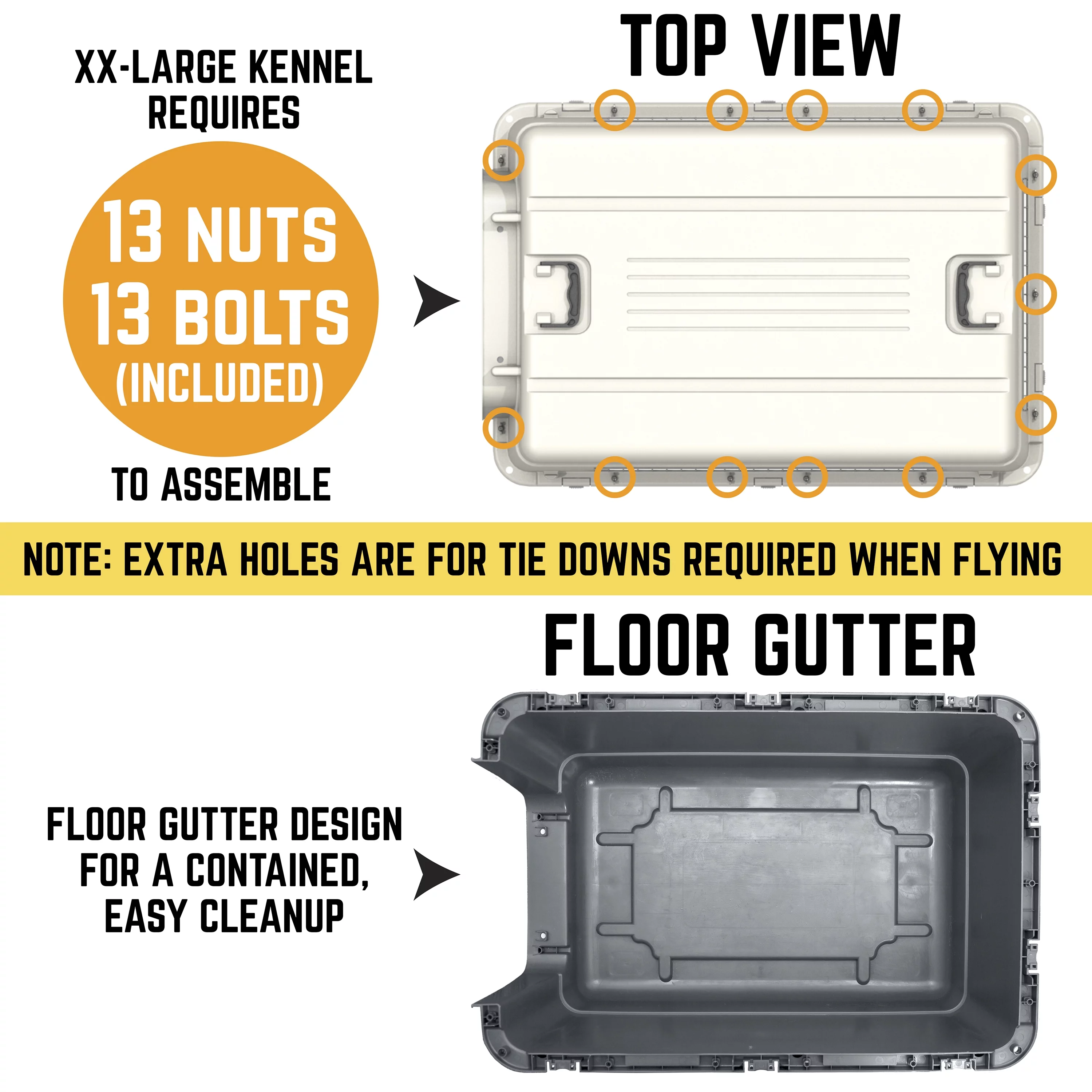 SportPet Designs Plastic Dog IATA Airline Approved Kennel Carrier, Medium, 1 Piece - Womvr