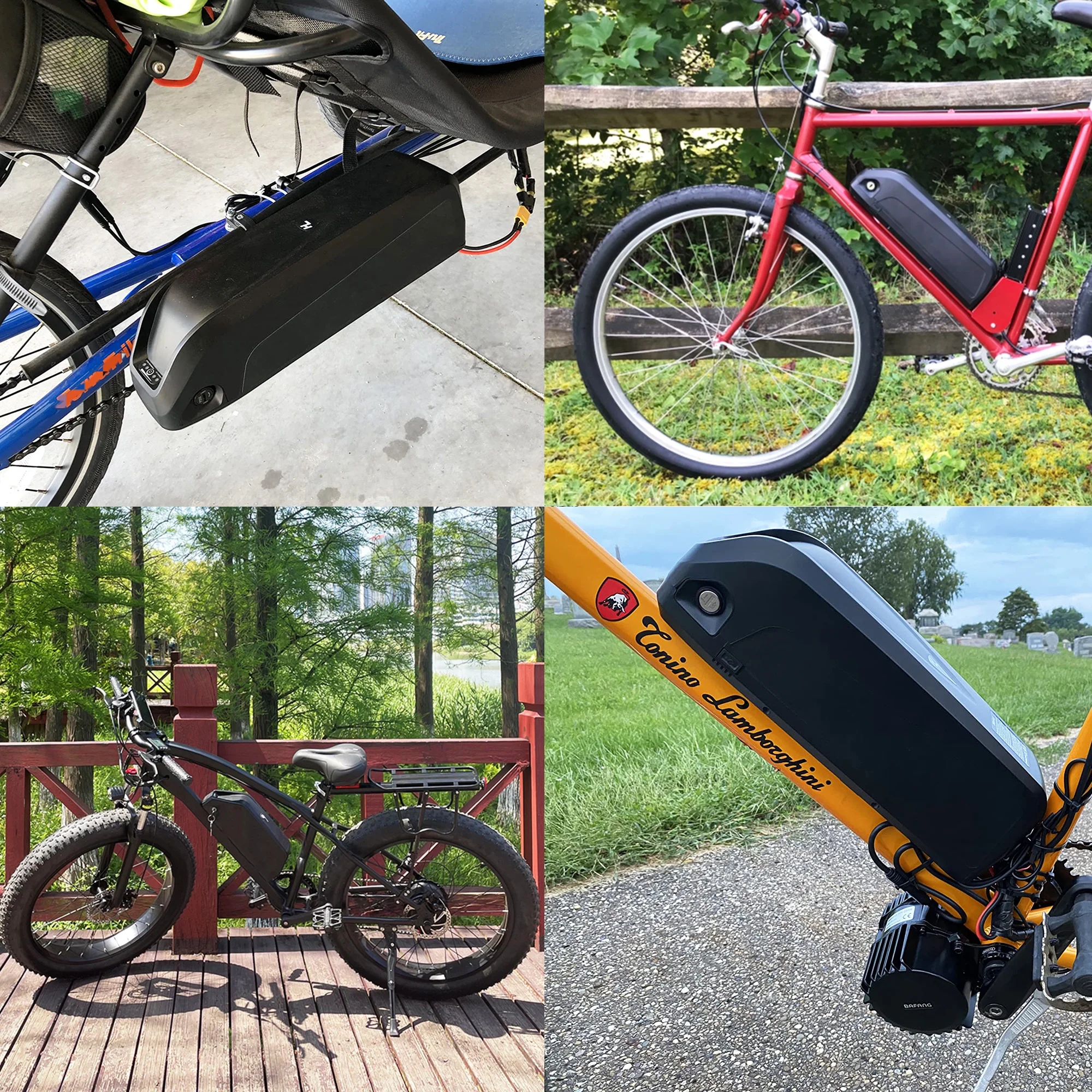 YxYhCool Ebike Battery 48V 10Ah Lithium Battery with Charger 48V Battery for Electric Bike Tricycle - Womvr