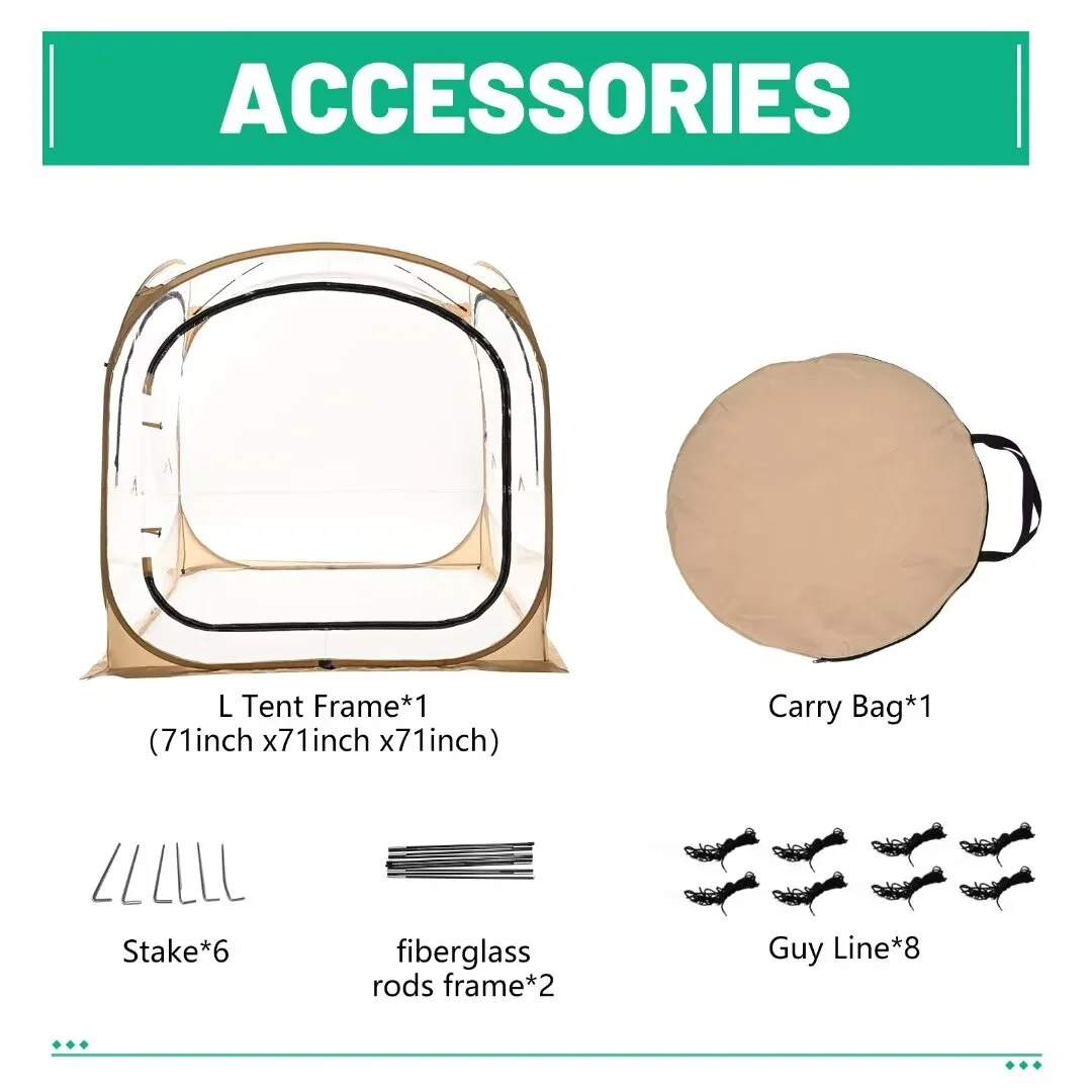 Docred Sports Tent, Weather Pop Up Shelter Bubble Tent clear tent Up to 3 People - Womvr