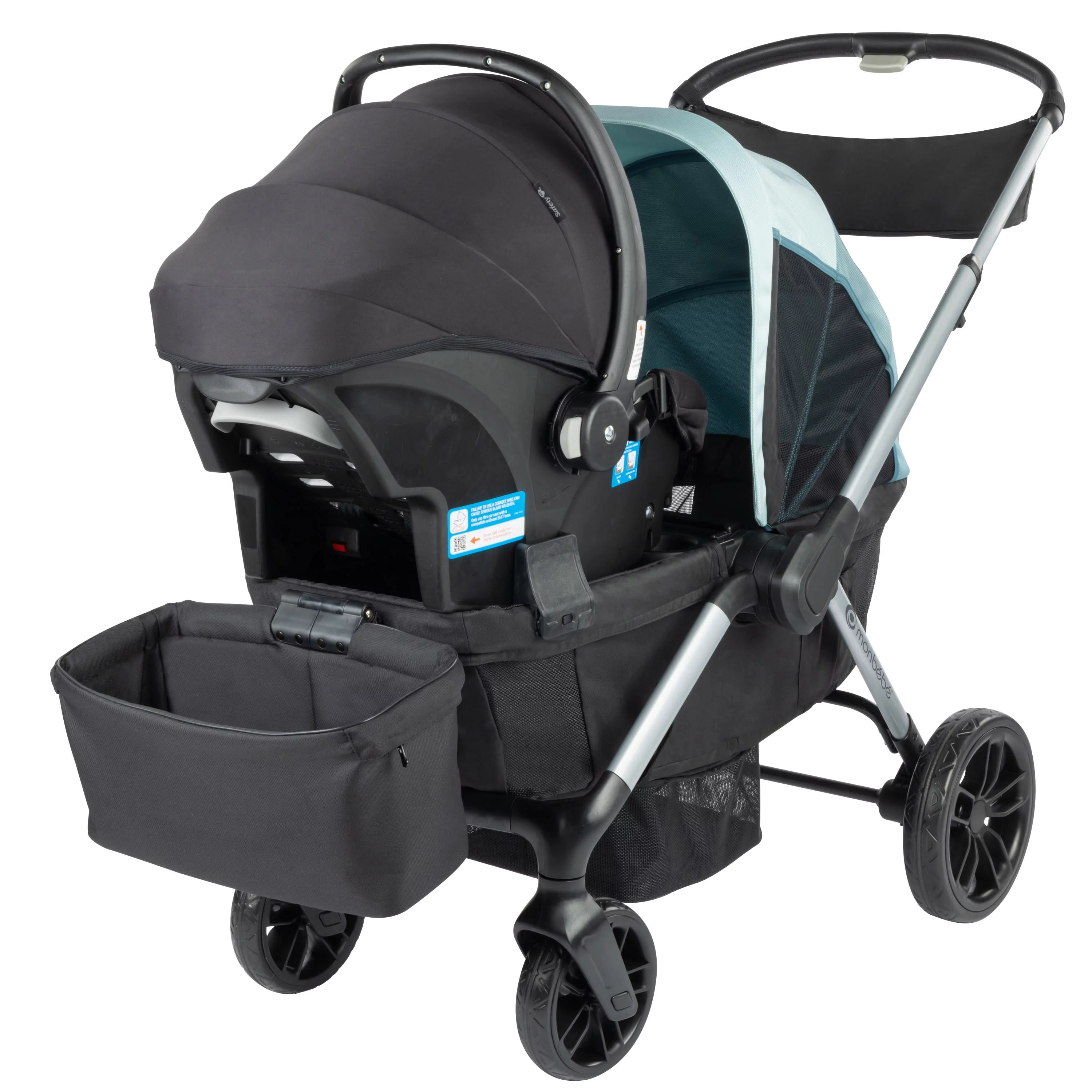 Monbebe Everyday Outings Wagon Stroller, Cobblestone Grey - Womvr