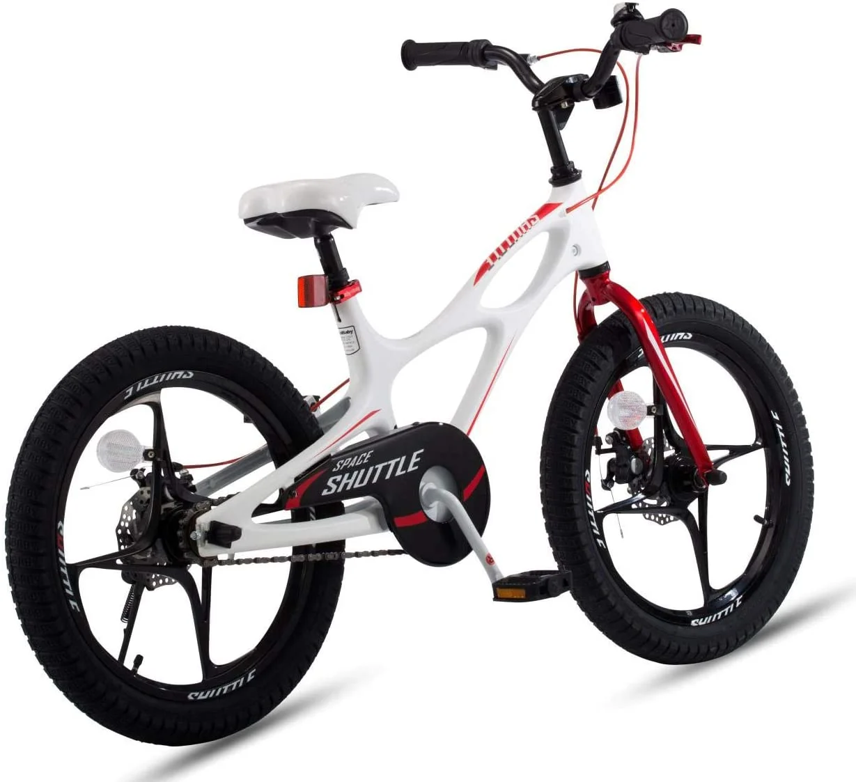 RoyalBaby 18 inch Magnesium Space Shuttle Kid's Bike, White - Womvr