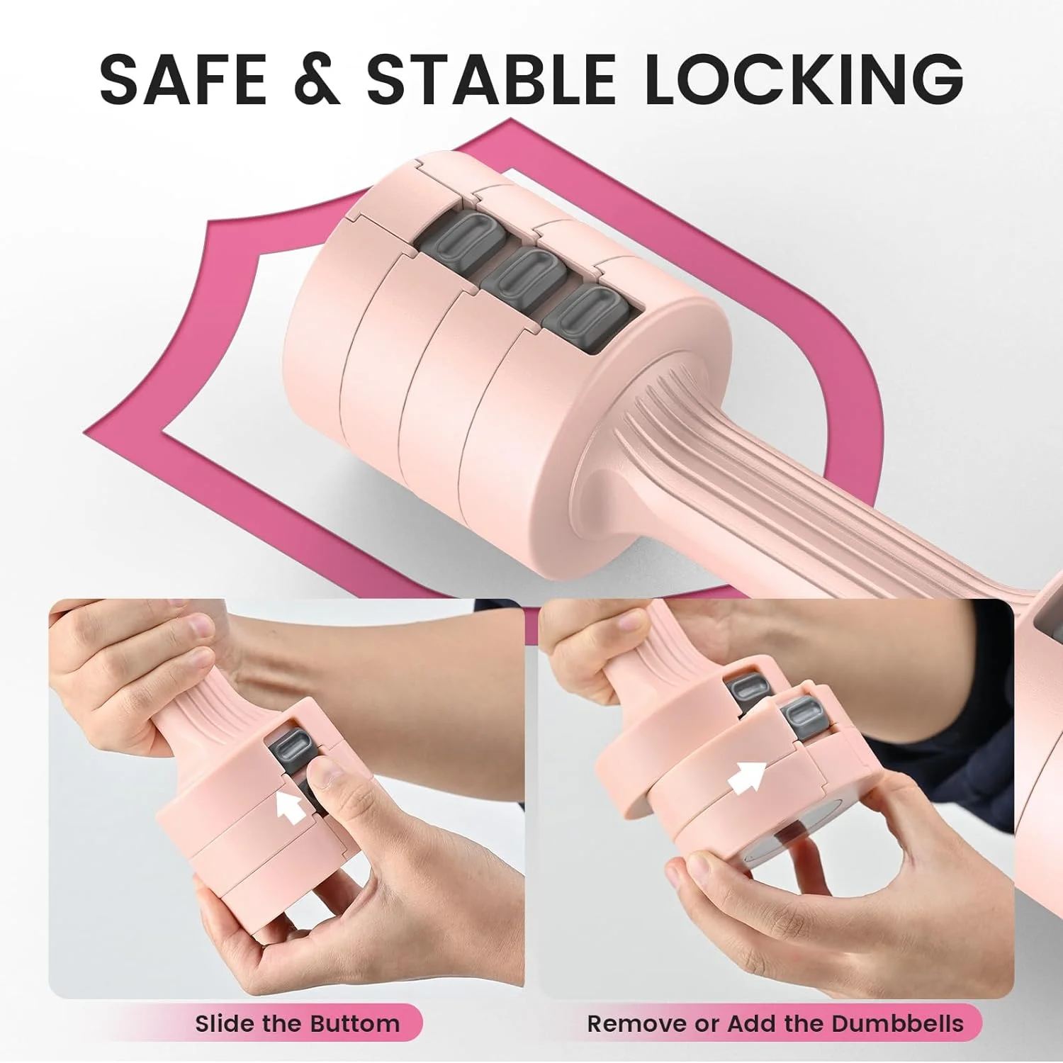 Tiagowell Adjustable Hand Dumbbell for Women 5lb Dumbbells Set of 2, 4 in 1 Small Dumbbell Set Each 2lb 3lb 4lb 5lb Free Weights - Womvr