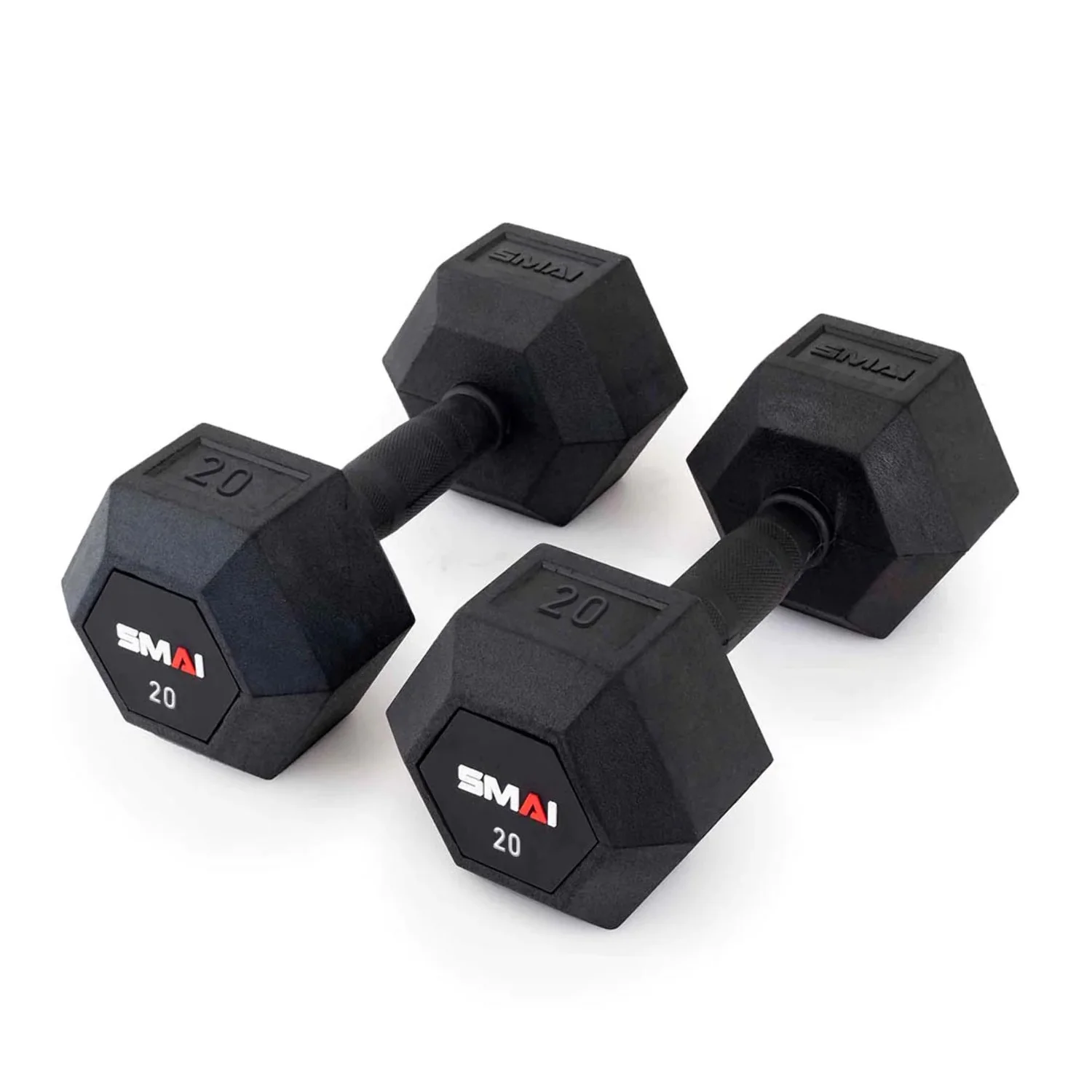 SMAI Rubber Hex Dumbbells (Pair) - Womvr